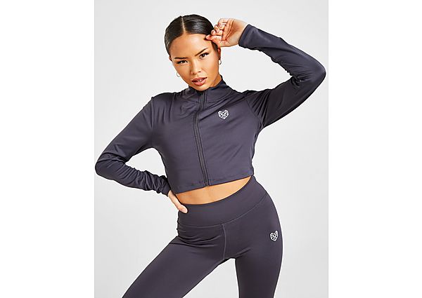 Pink Soda Sport Haut Crop Zippé Femme