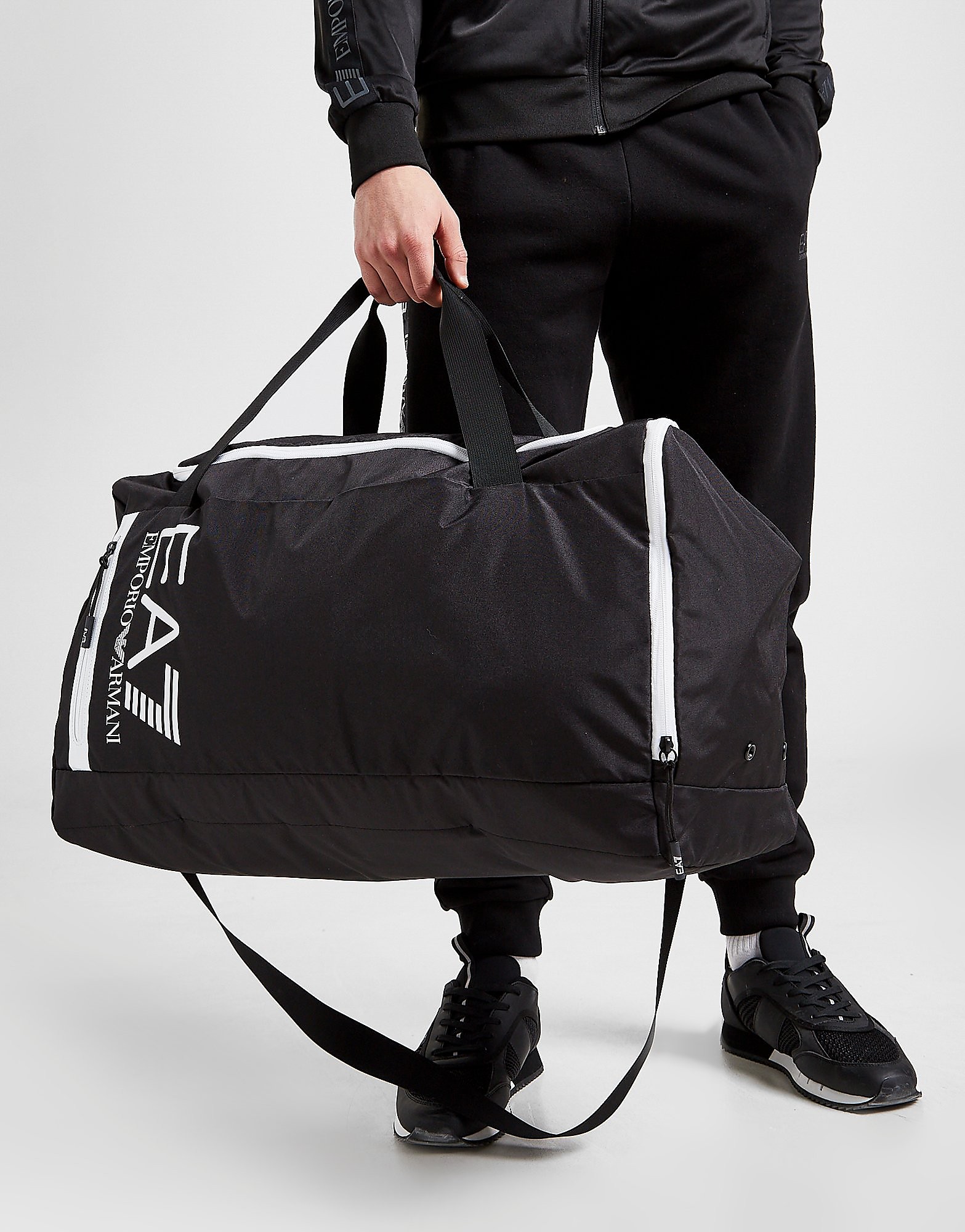 

Emporio Armani EA7 Train Core Small Duffel Bag - Black/White - Womens, Black/White