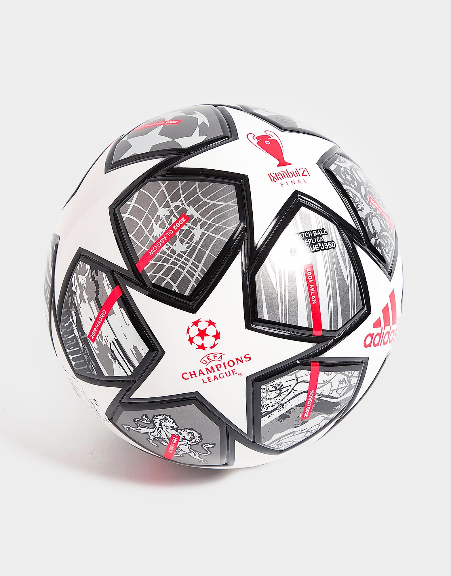 

adidas Champions League 2021 Finale Junior 350 Football - White / Iron Metallic / Silver Metallic - Kids, White / Iron Metallic / Silver Metallic