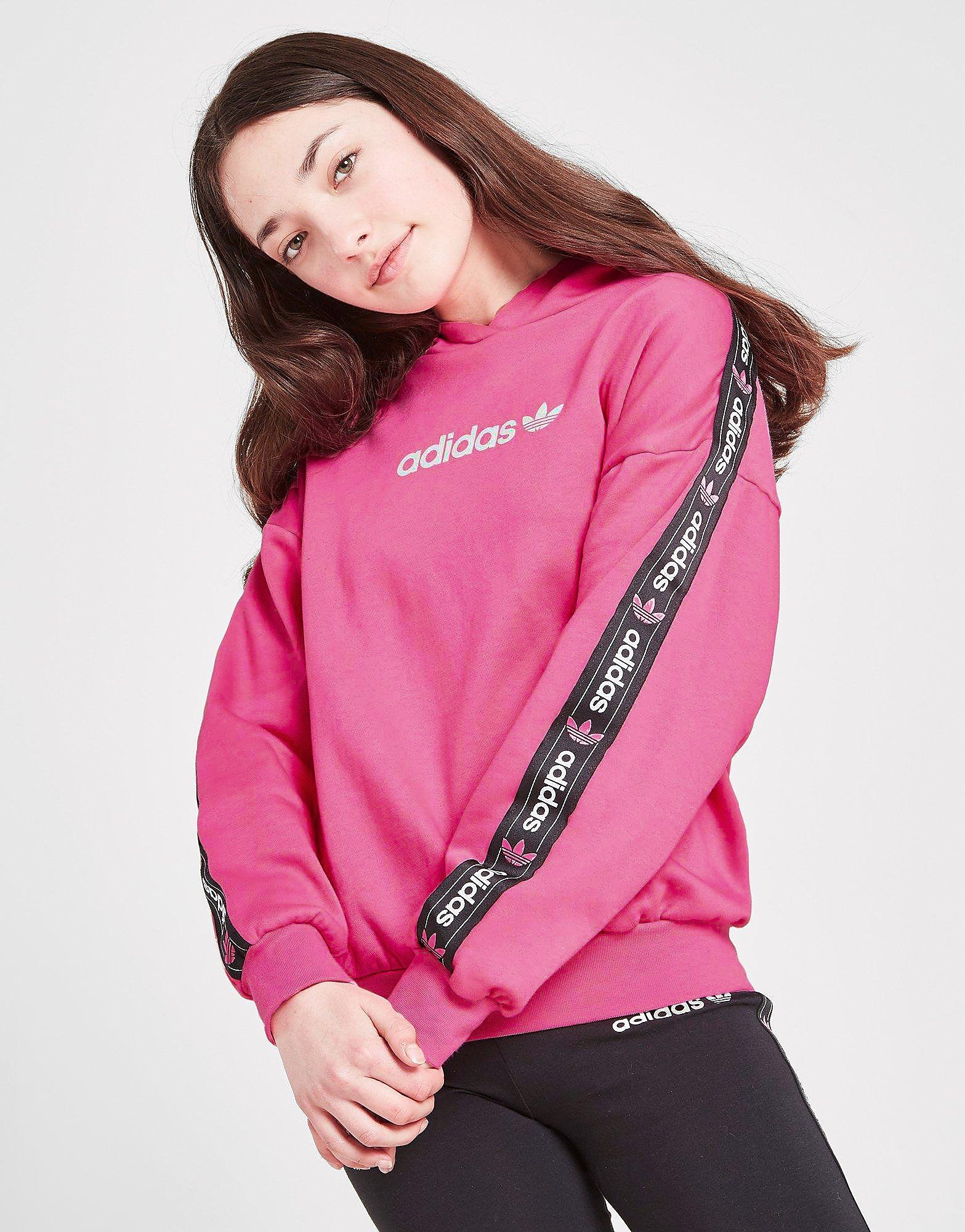 

adidas Originals Girls' Tape Boyfriend Hoodie Junior - Only at JD - Pink - Kids, Pink