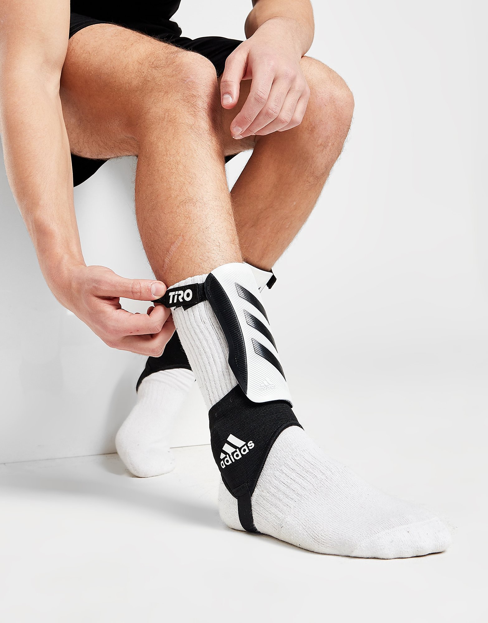 

adidas Tiro Match Shin Guards - White / Black / Black - Mens, White / Black / Black