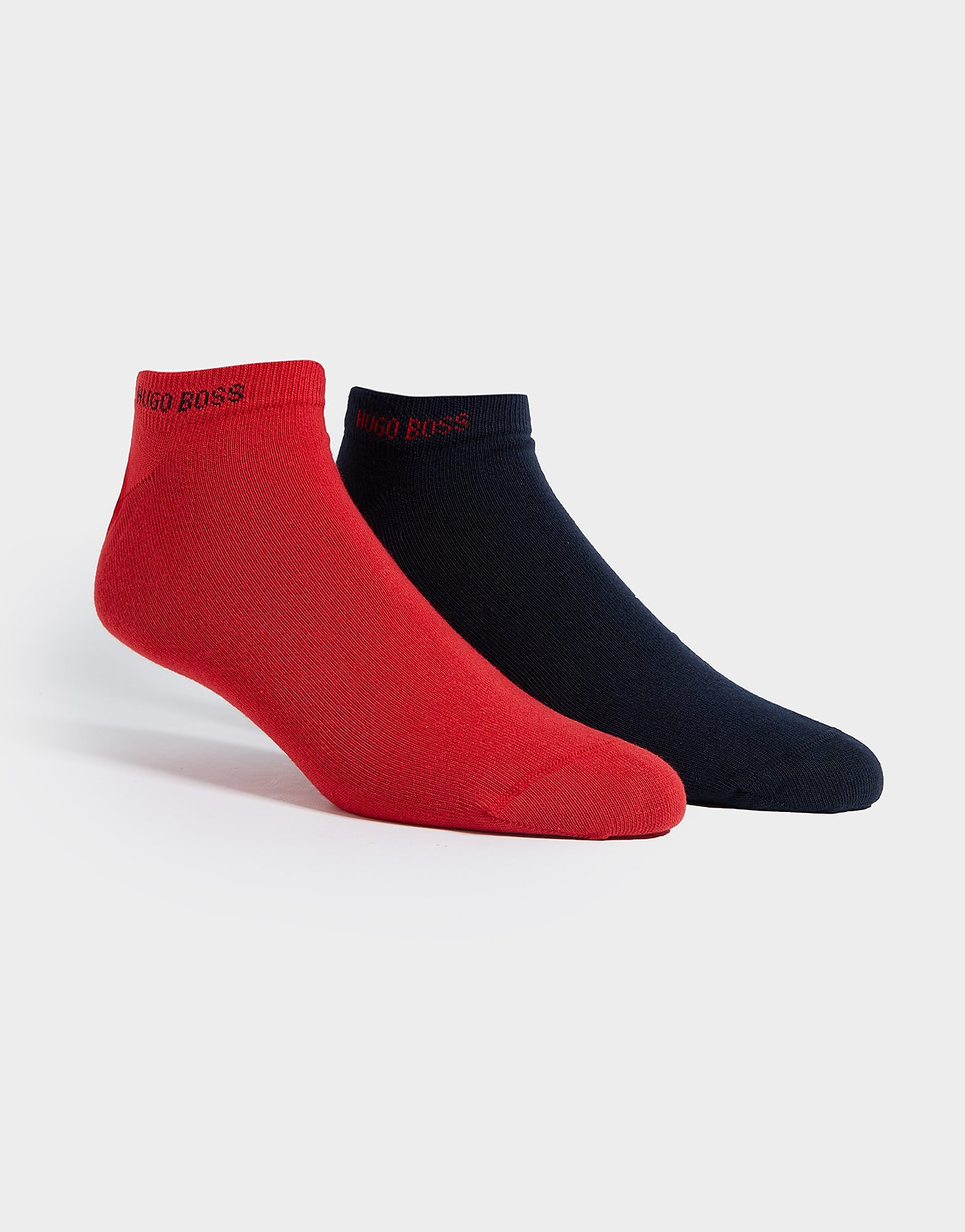 BOSS 2-Pack Invisible Socks - Navy/Red - Mens, Navy/Red