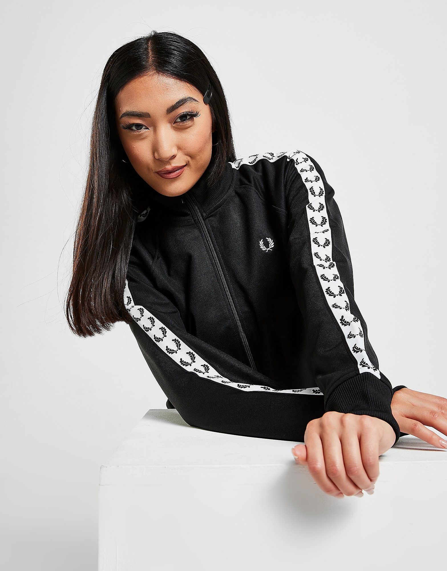 

Fred Perry Tape Track Top Women's - Black/White, Black/White