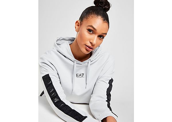 Emporio Armani EA7 Sweat à capuche Tape Crop Femme
