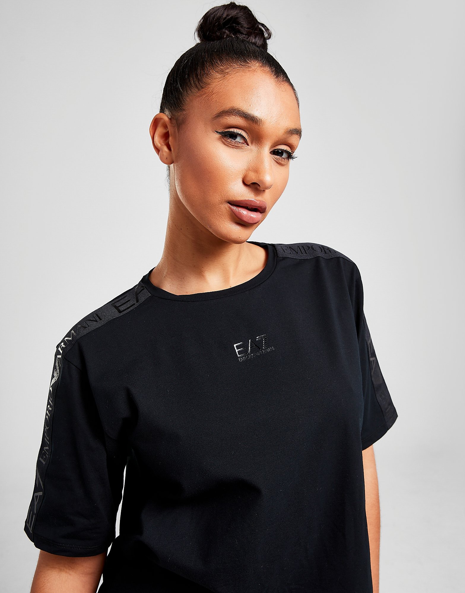 

Emporio Armani EA7 Tape Crop T-Shirt - Only at JD - BLACK - Womens, BLACK