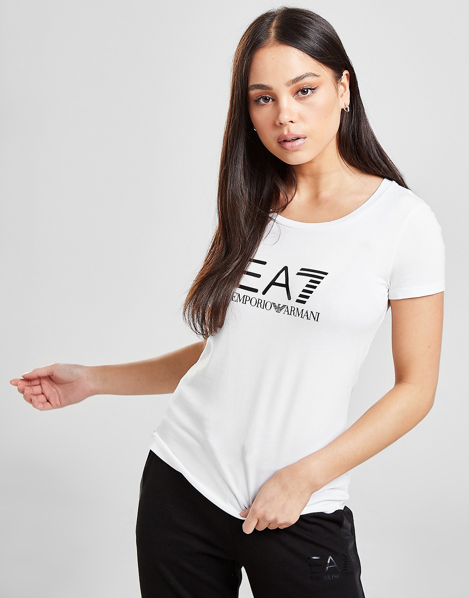 

Emporio Armani EA7 Core Logo T-Shirt - White/Gold - Womens, White/Gold