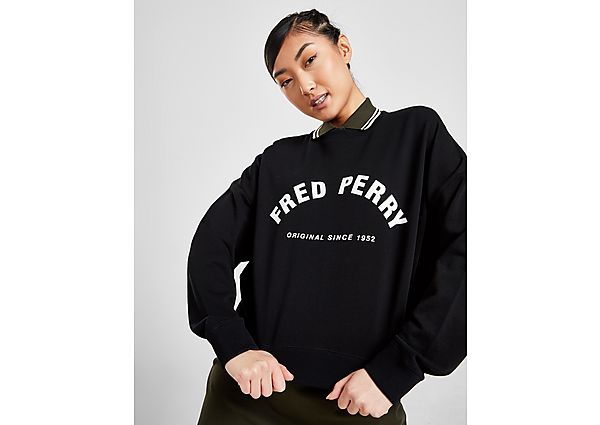 Fred Perry Sweatshirt Arch Logo Crew Femme