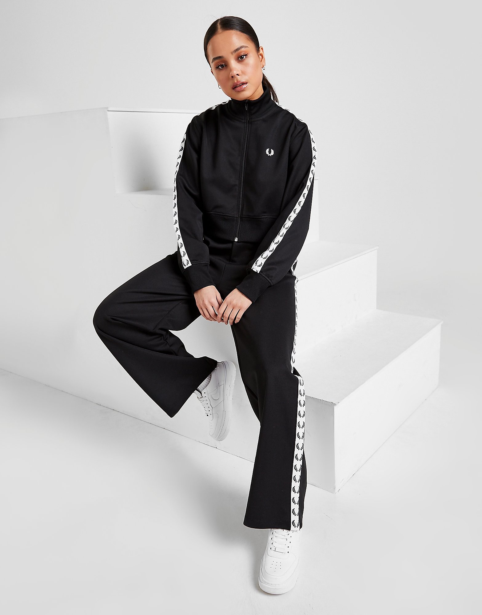 

Fred Perry Tape Track Pants - Black - Womens, Black