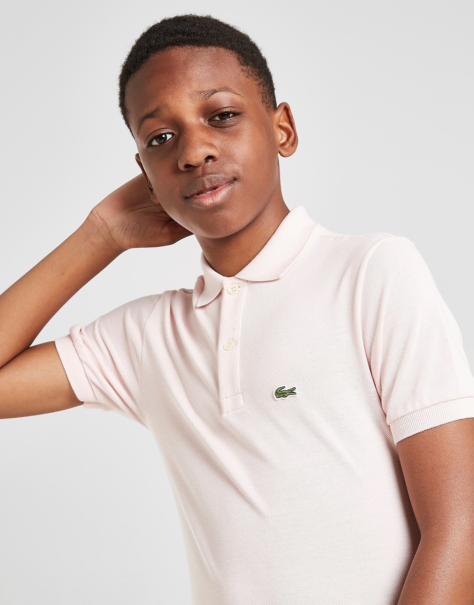 Lacoste sport logo polo shirt children kids vaaleanpunainen lacoste JD Sports