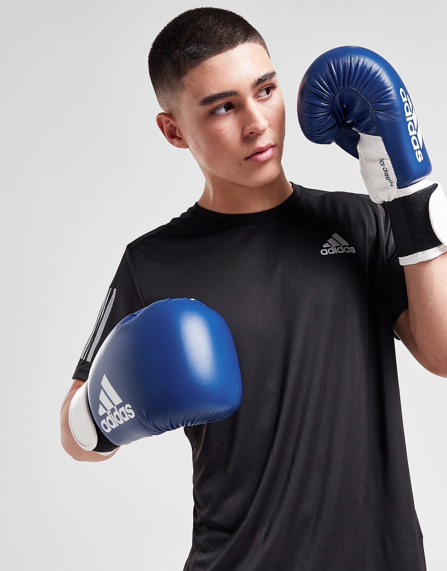 

adidas Hybrid 100 Boxing Gloves - Blue - Mens, Blue