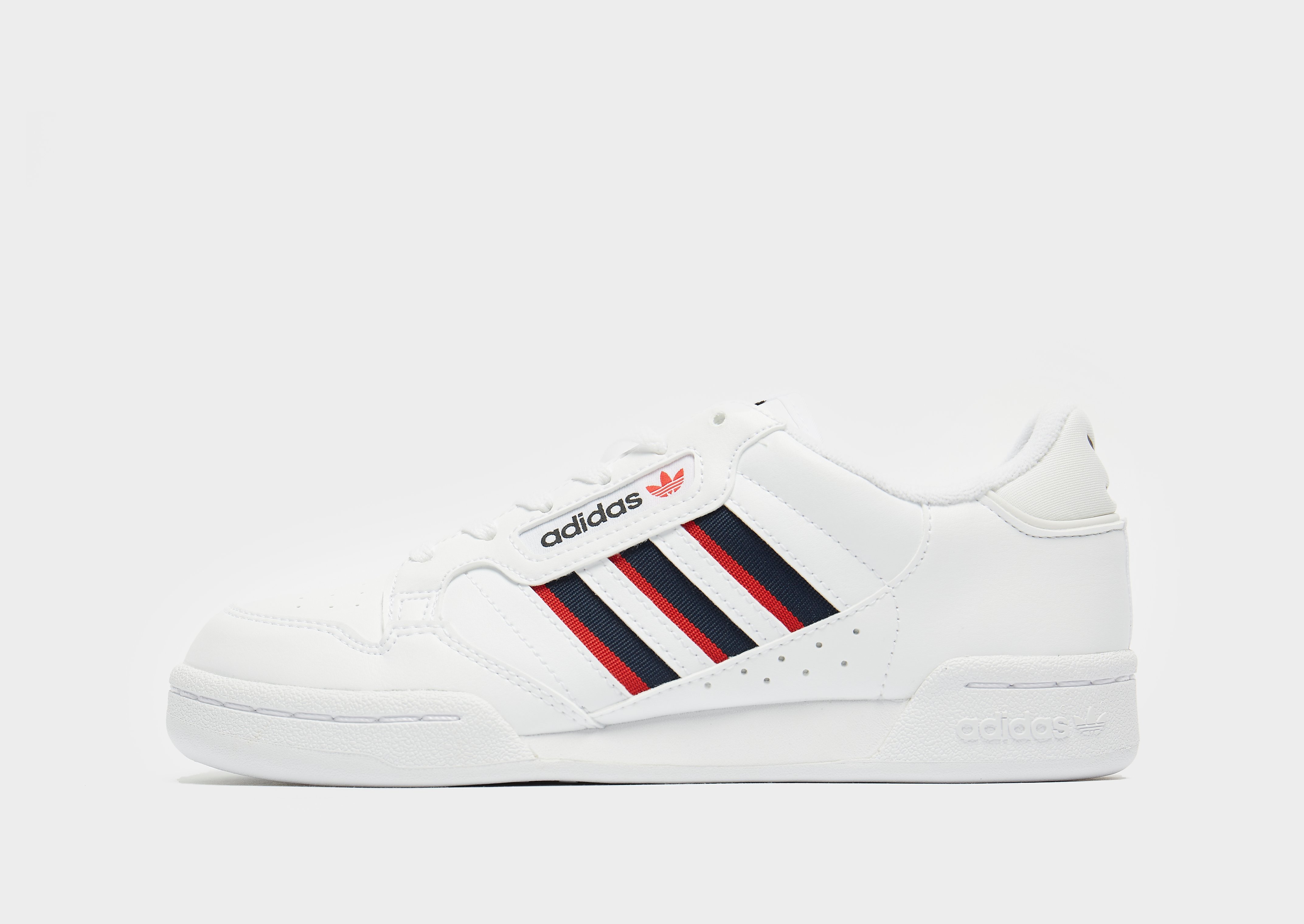 

adidas Originals Continental 80 Stripes Junior - Cloud White / Collegiate Navy / Vivid Red - Kids, Cloud White / Collegiate Navy / Vivid Red
