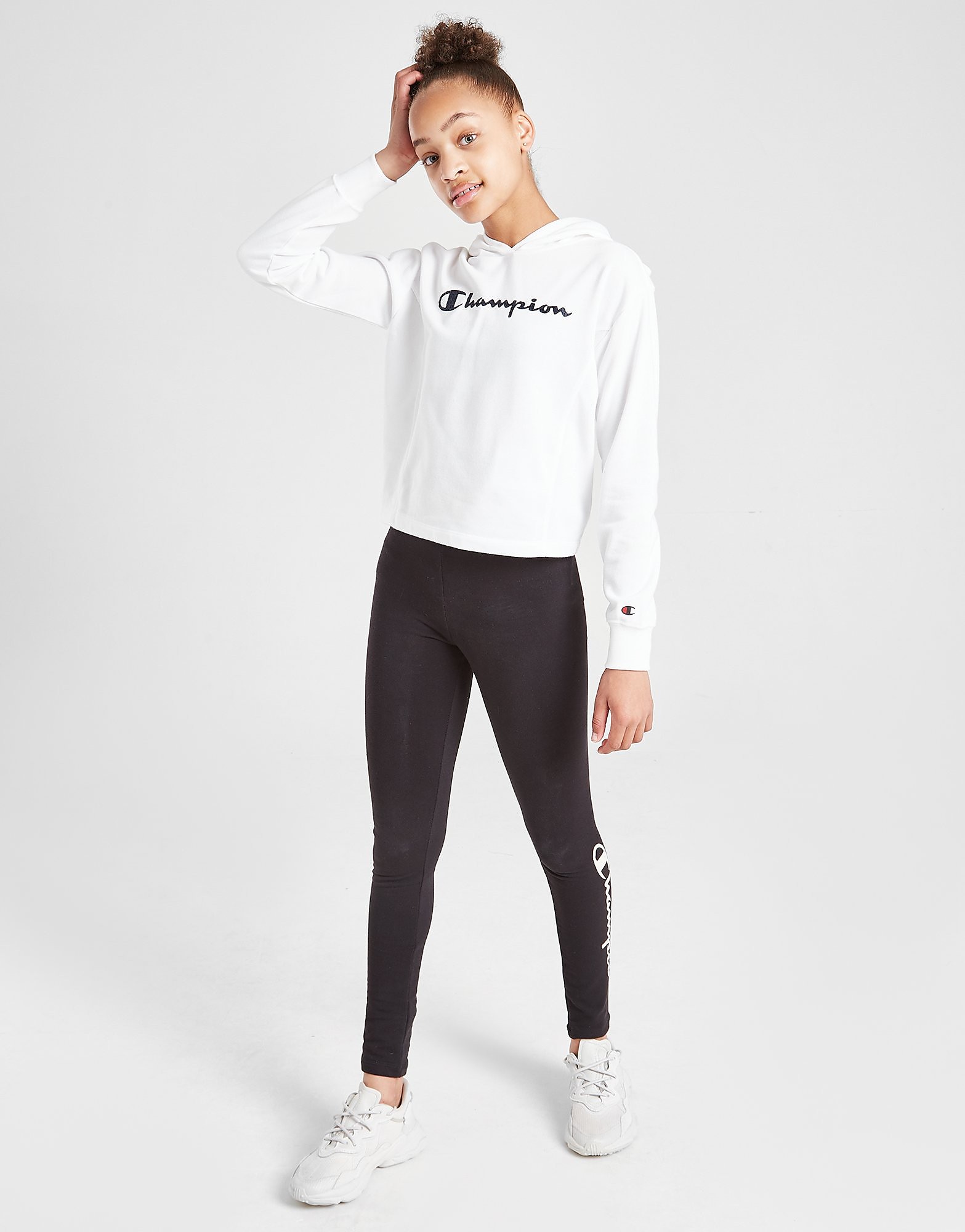 

Champion Girls' Cropped Hoodie Junior - White - Kids, White