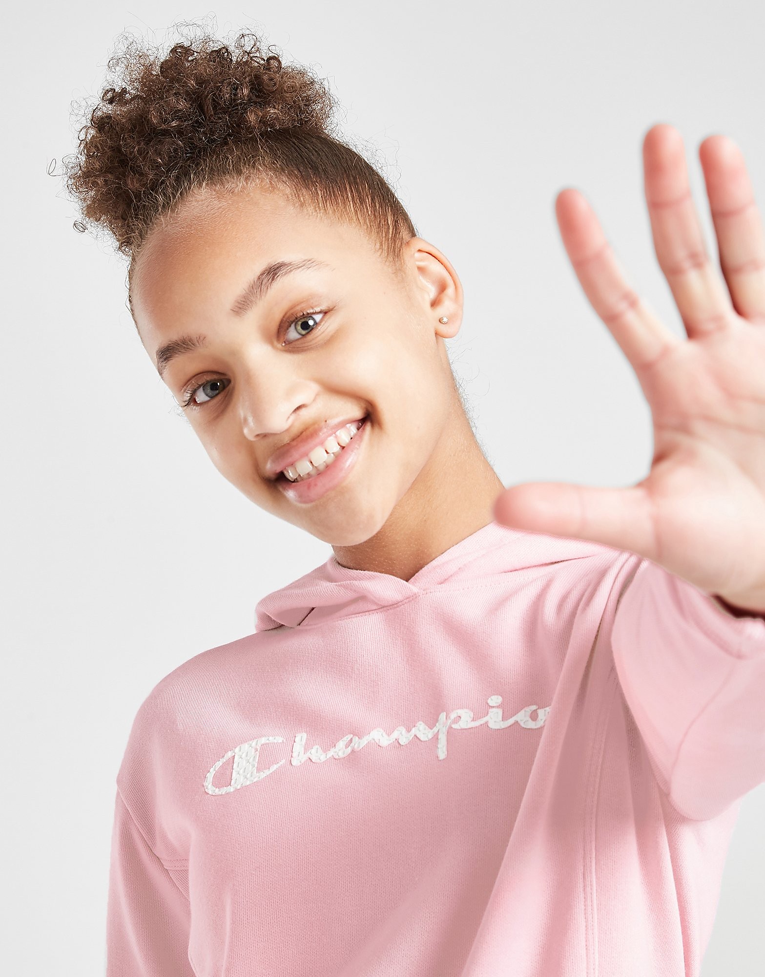 

Champion Girls' Cropped Hoodie Junior - Pink - Kids, Pink