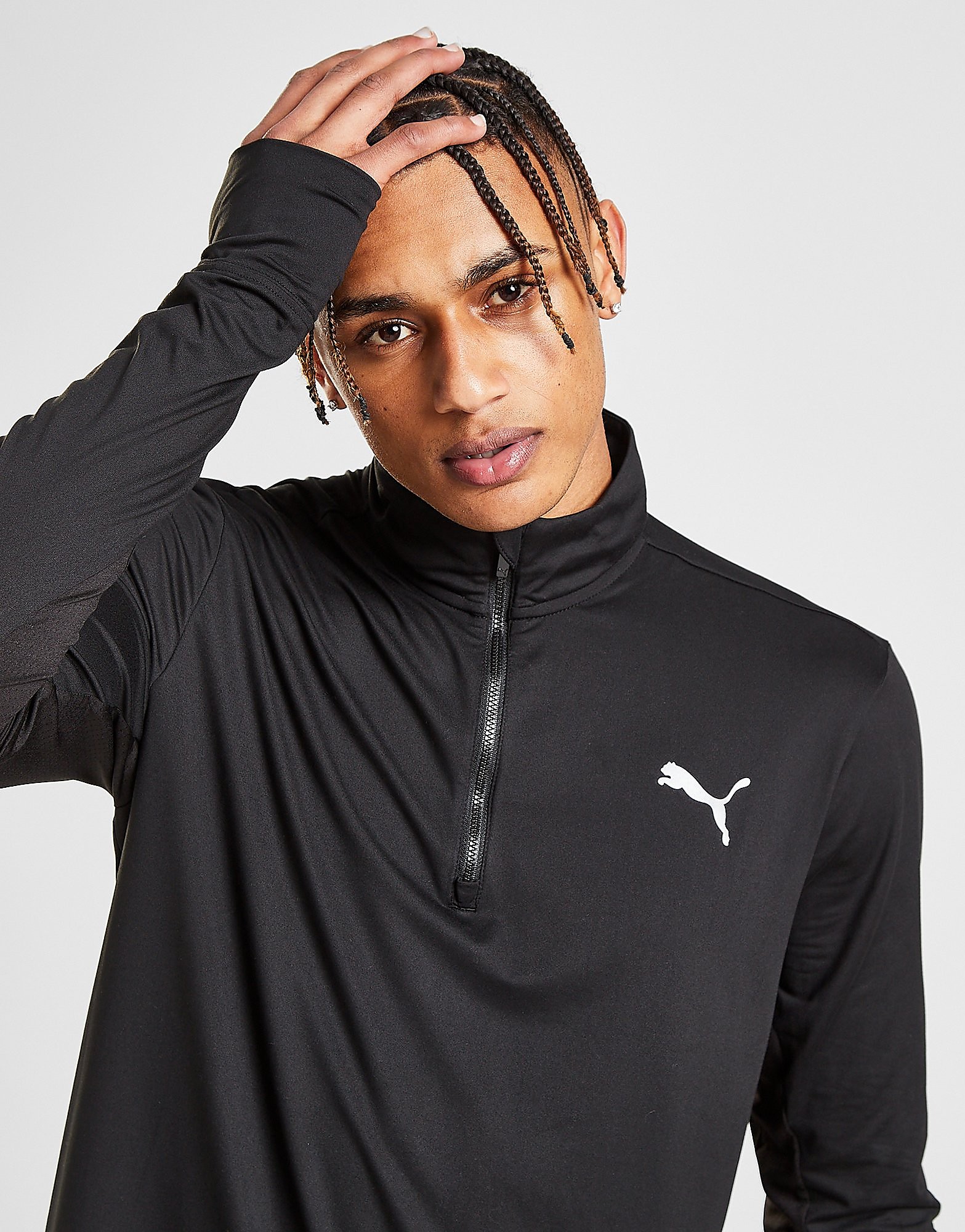 

Puma Run 1/4 Zip Top - Black - Mens, Black