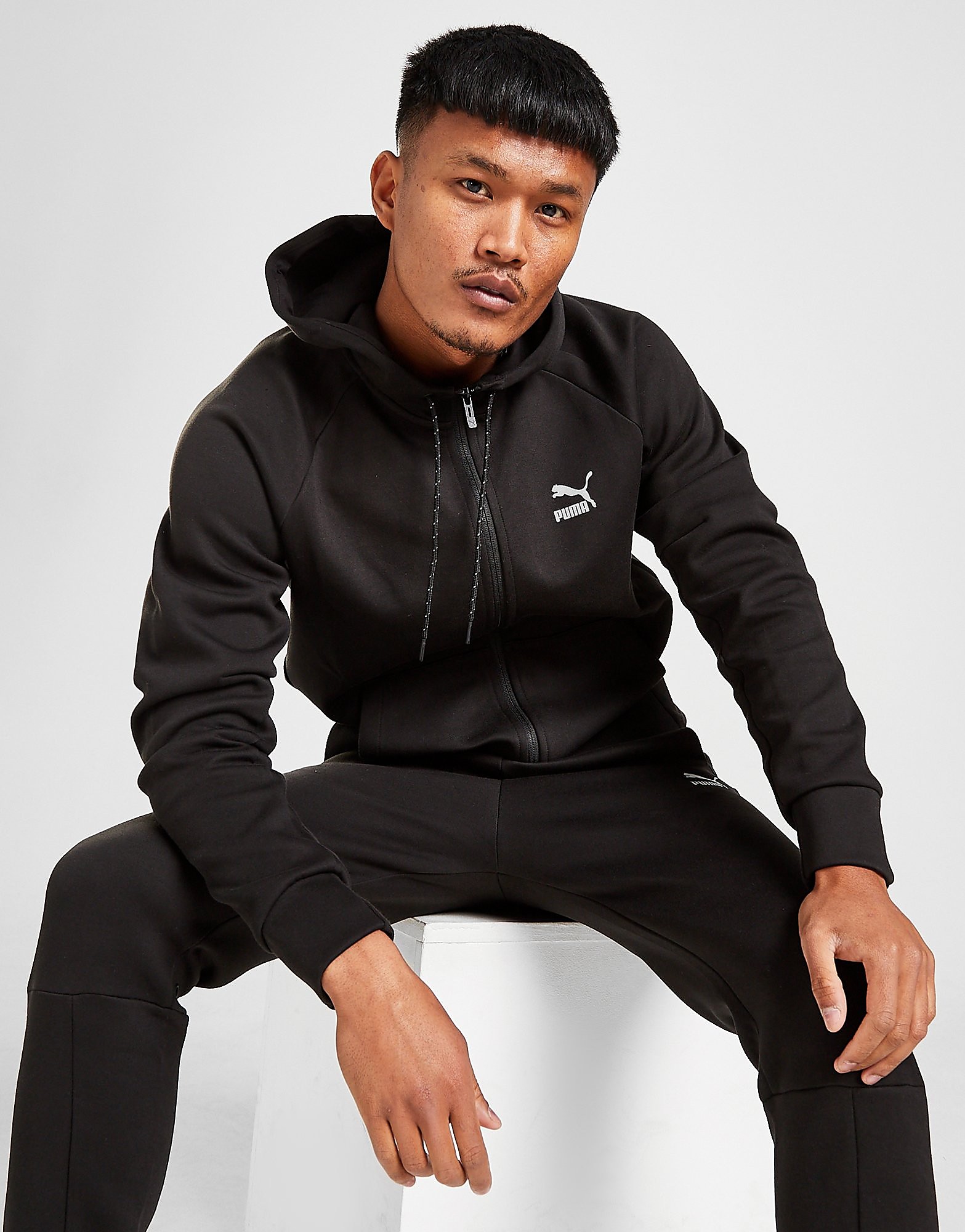

Puma Tech Full Zip Hoodie - Black - Mens, Black