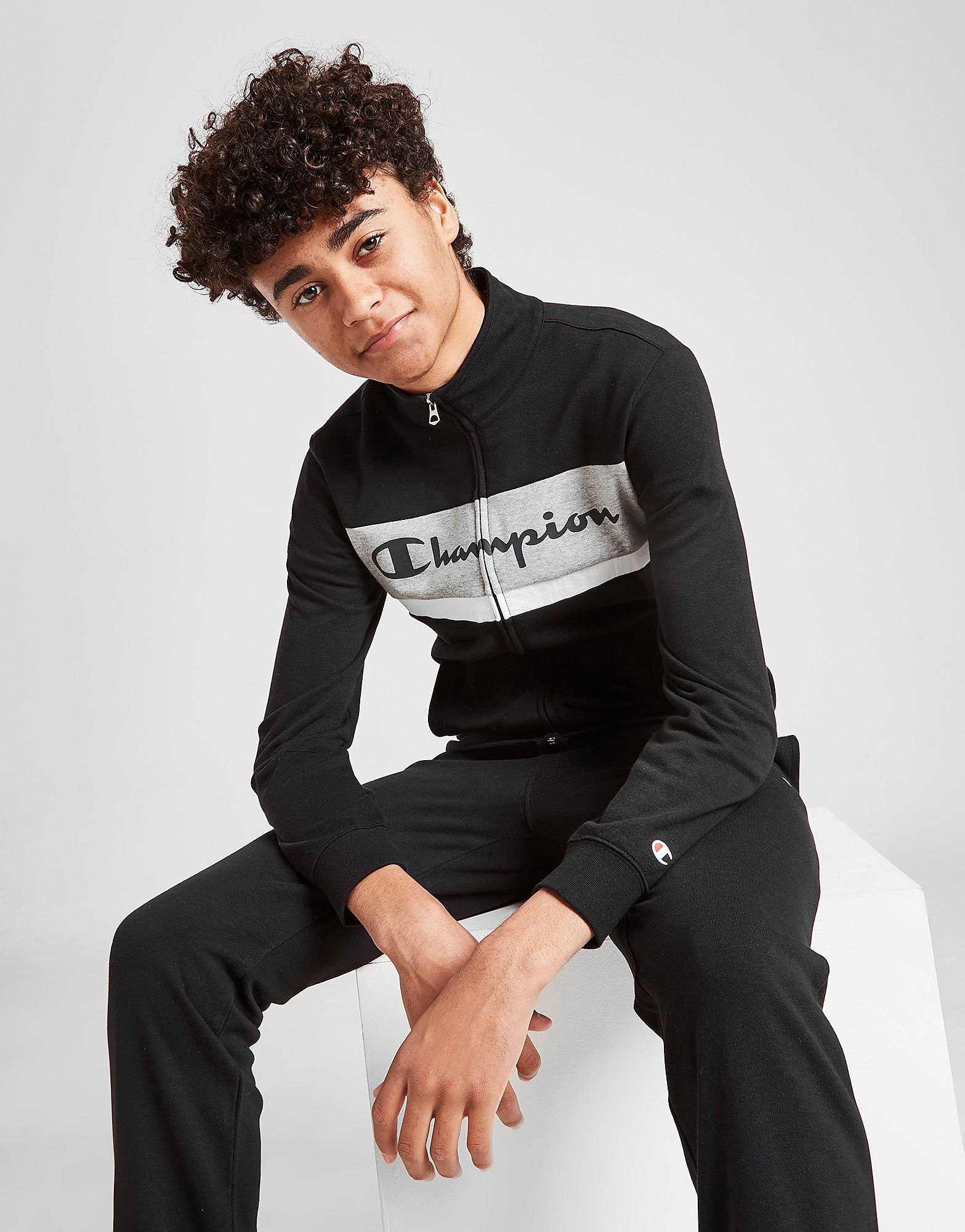 

Champion Colour Block Tracksuit Junior - Black - Kids, Black