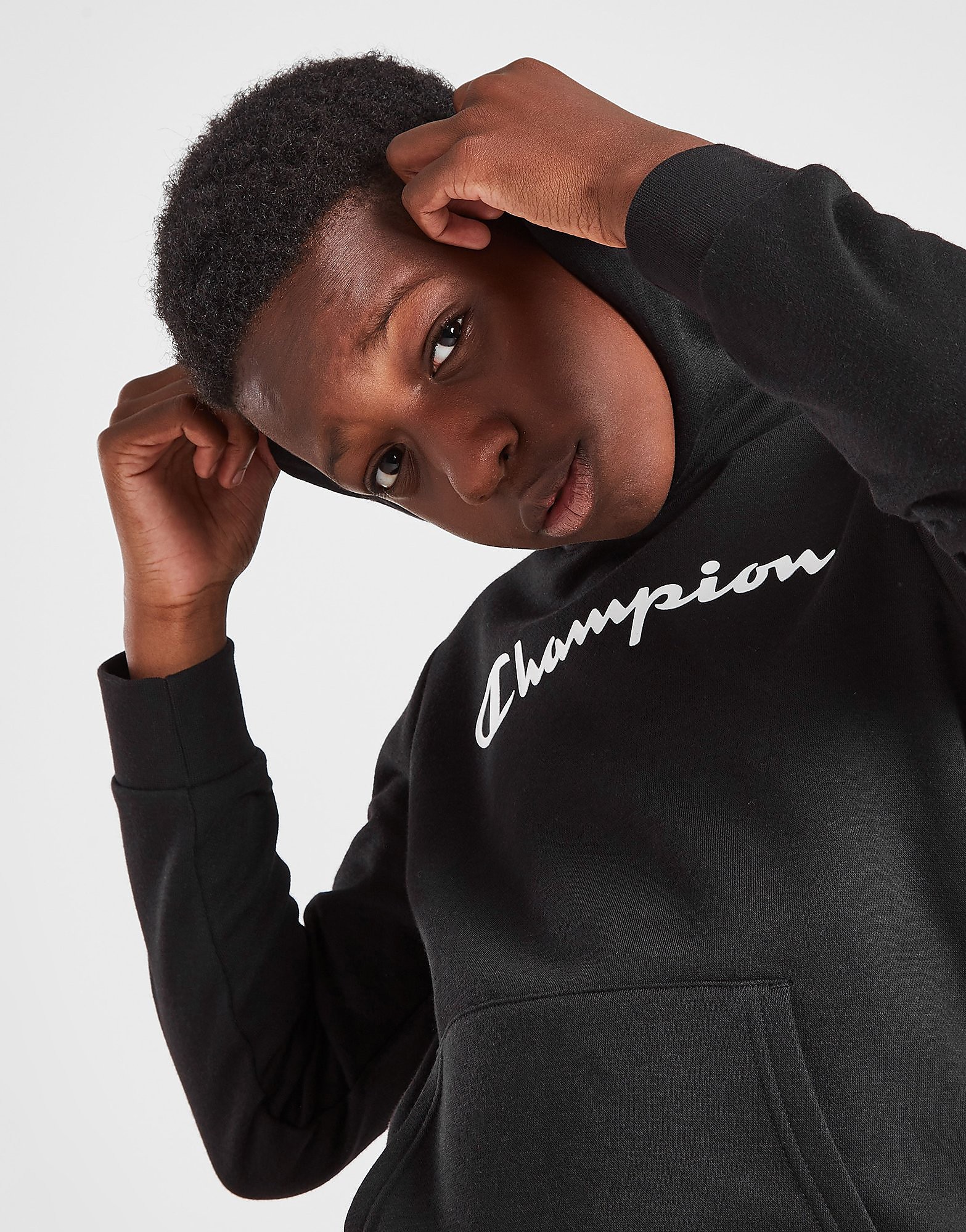 

Champion Large Logo Hoodie Junior - Only at JD - Black - Kids, Black