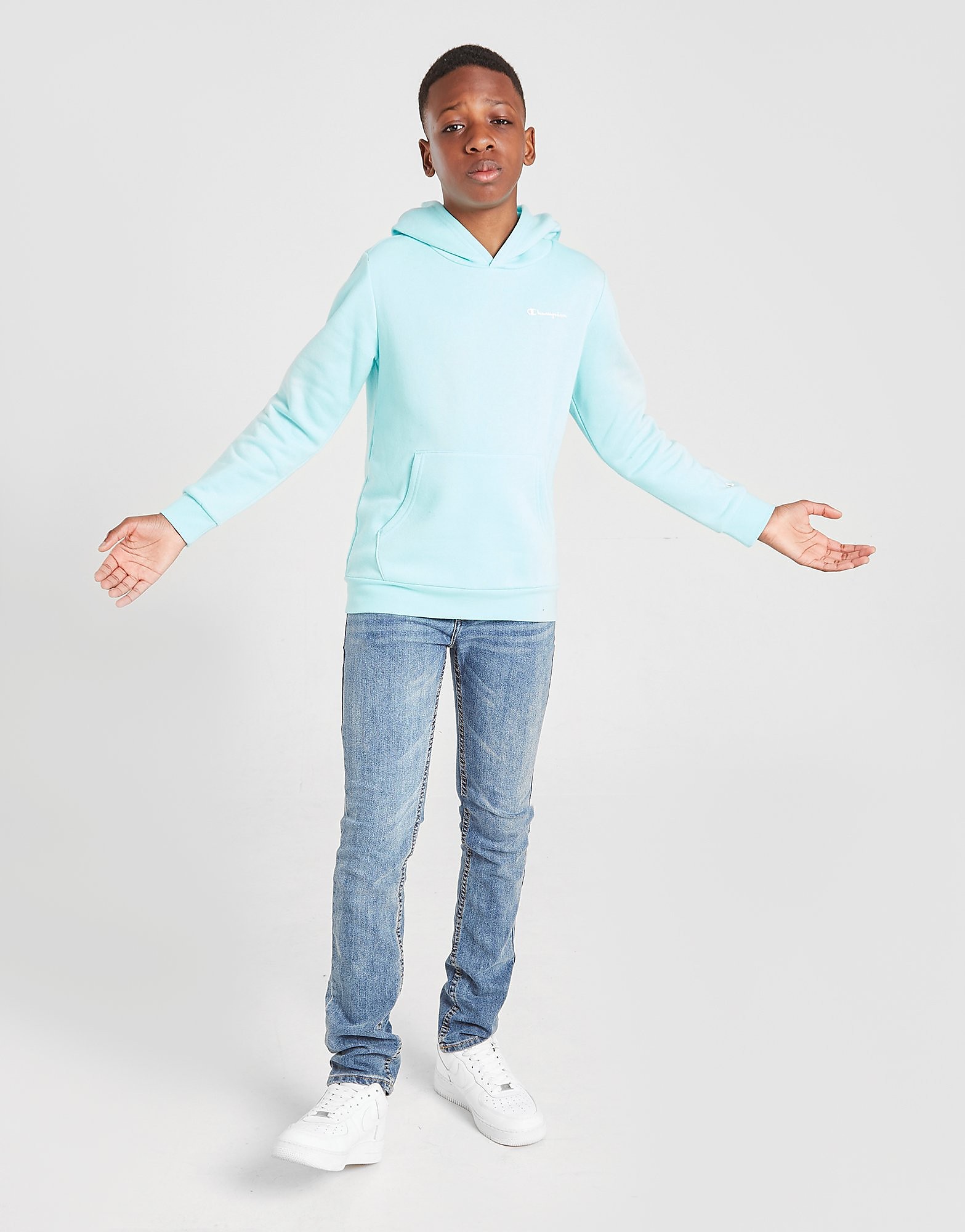 

Champion Small Logo Hoodie Junior - Only at JD - Blue - Kids, Blue