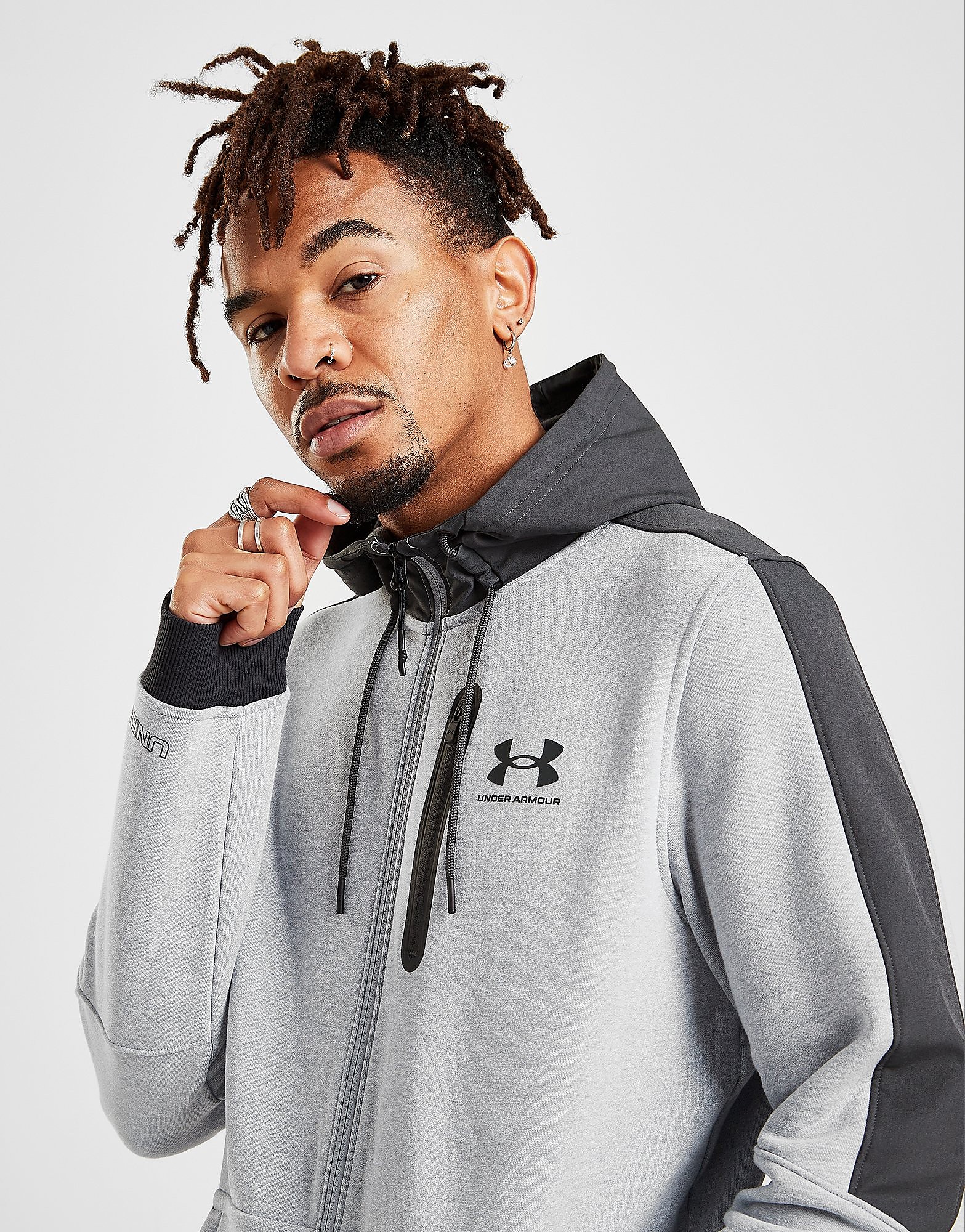 

Under Armour Threadborne Full Zip Hoodie - Only at JD - Grey - Mens, Grey