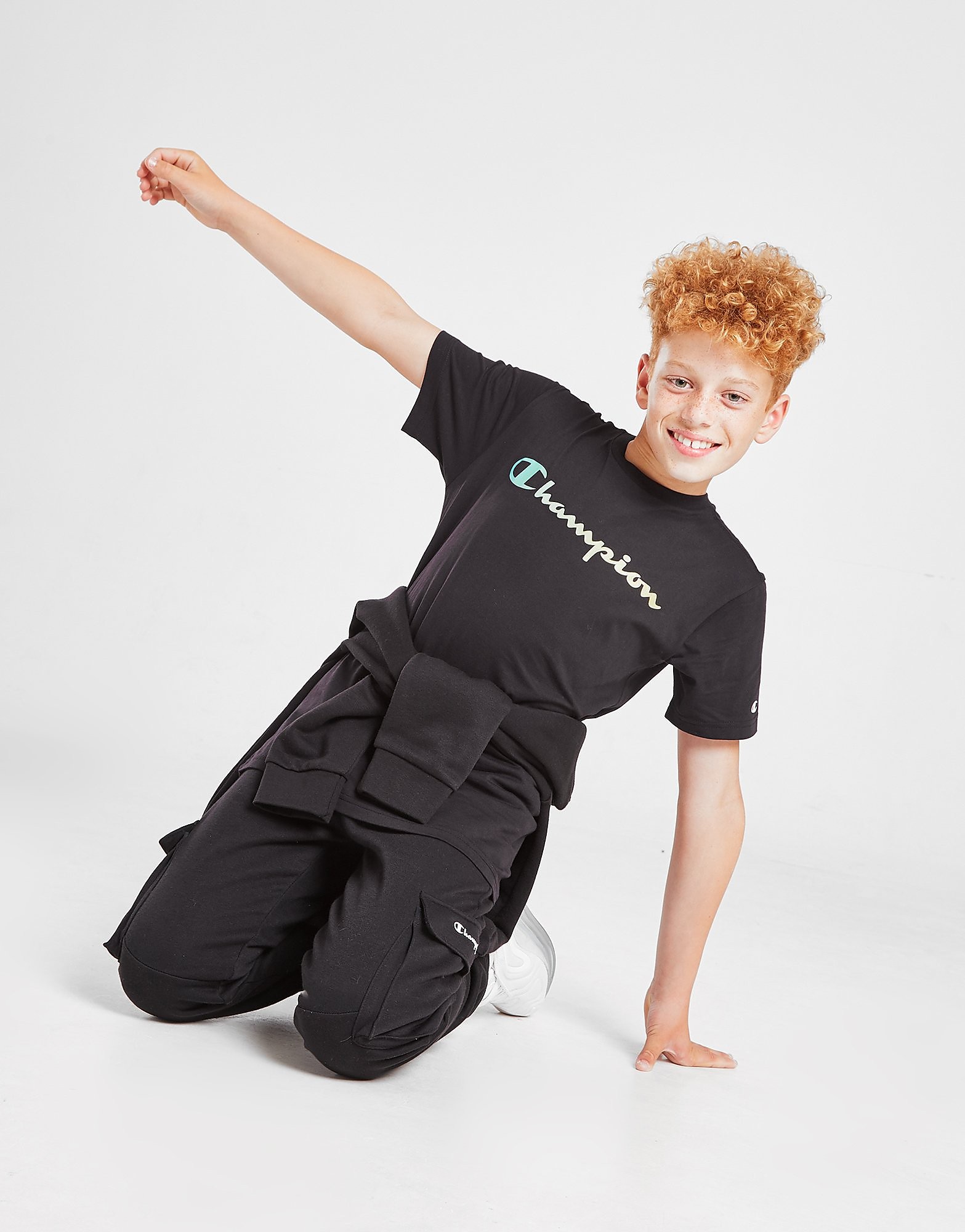 

Champion Multi Logo Box T-Shirt Junior - Black - Kids, Black