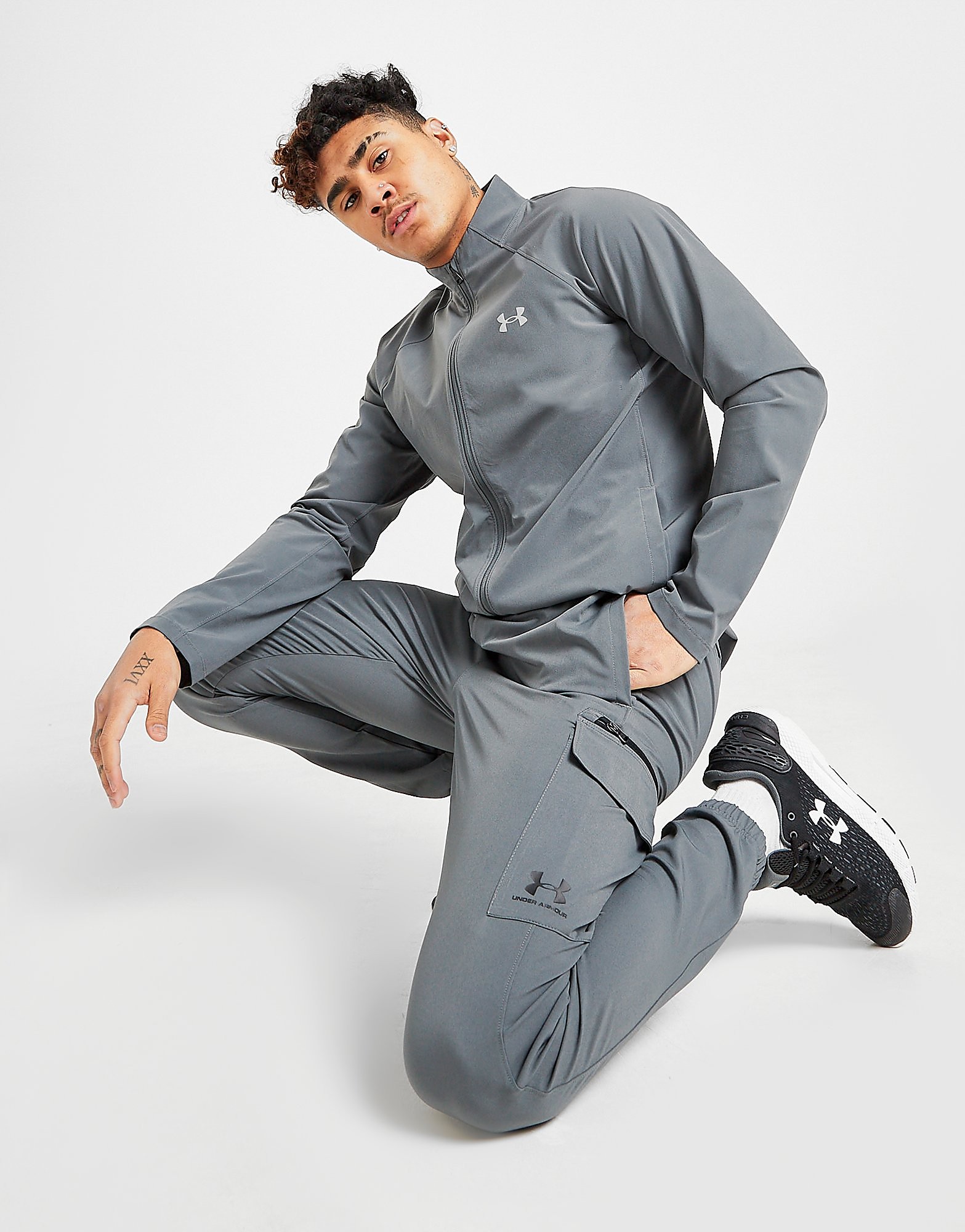 

Under Armour Woven Zip Cargo Track Pants - Only at JD - Grey - Mens, Grey