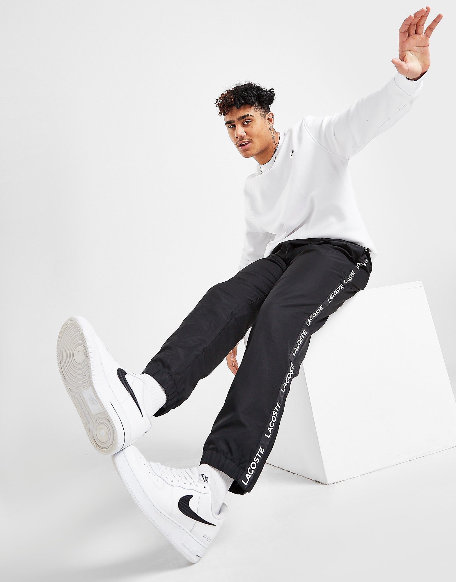 

Lacoste Tape Guppy Track Pants - Black - Mens, Black