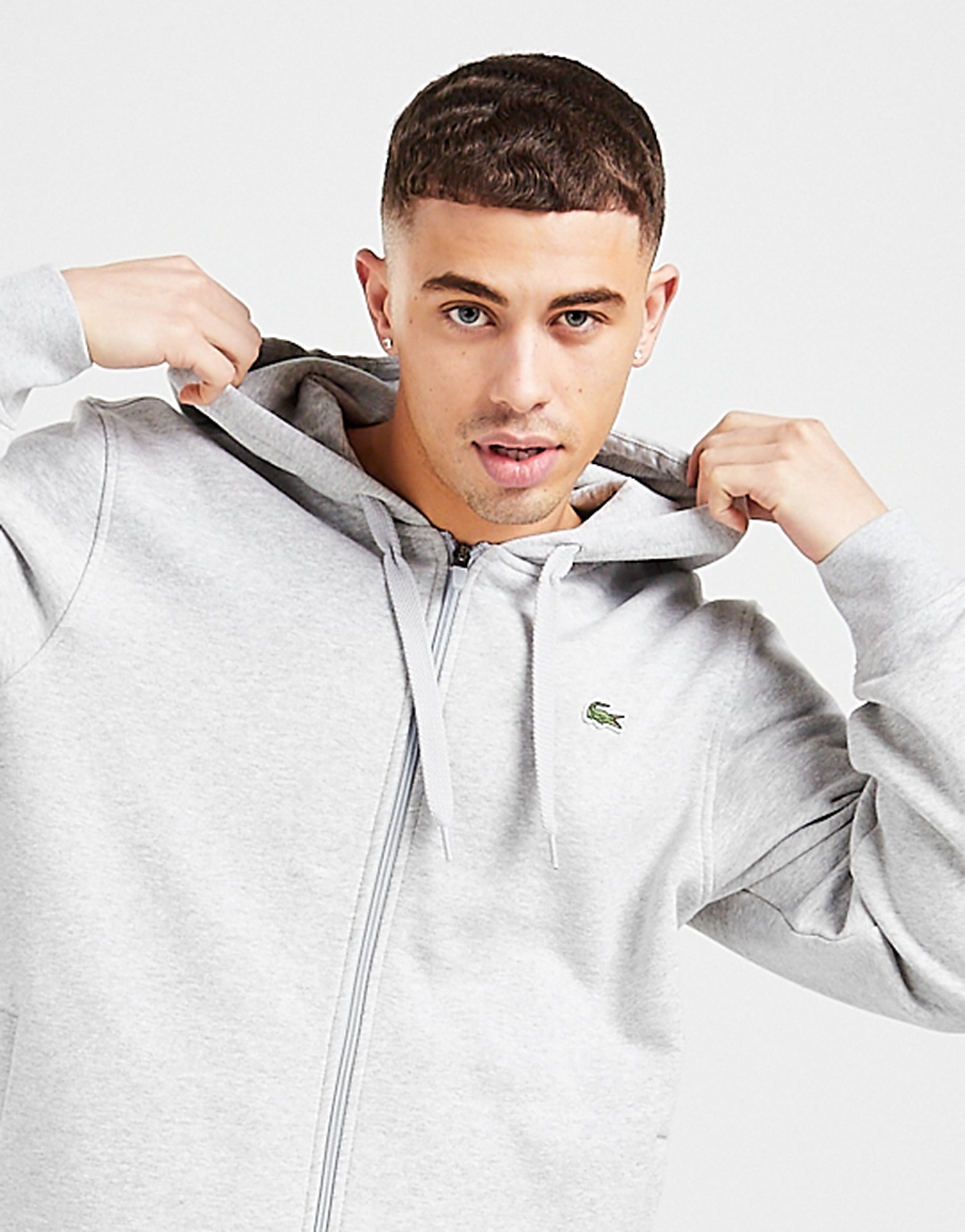 

Lacoste Core Full Zip Hoodie - Grey/Grey - Mens, Grey/Grey