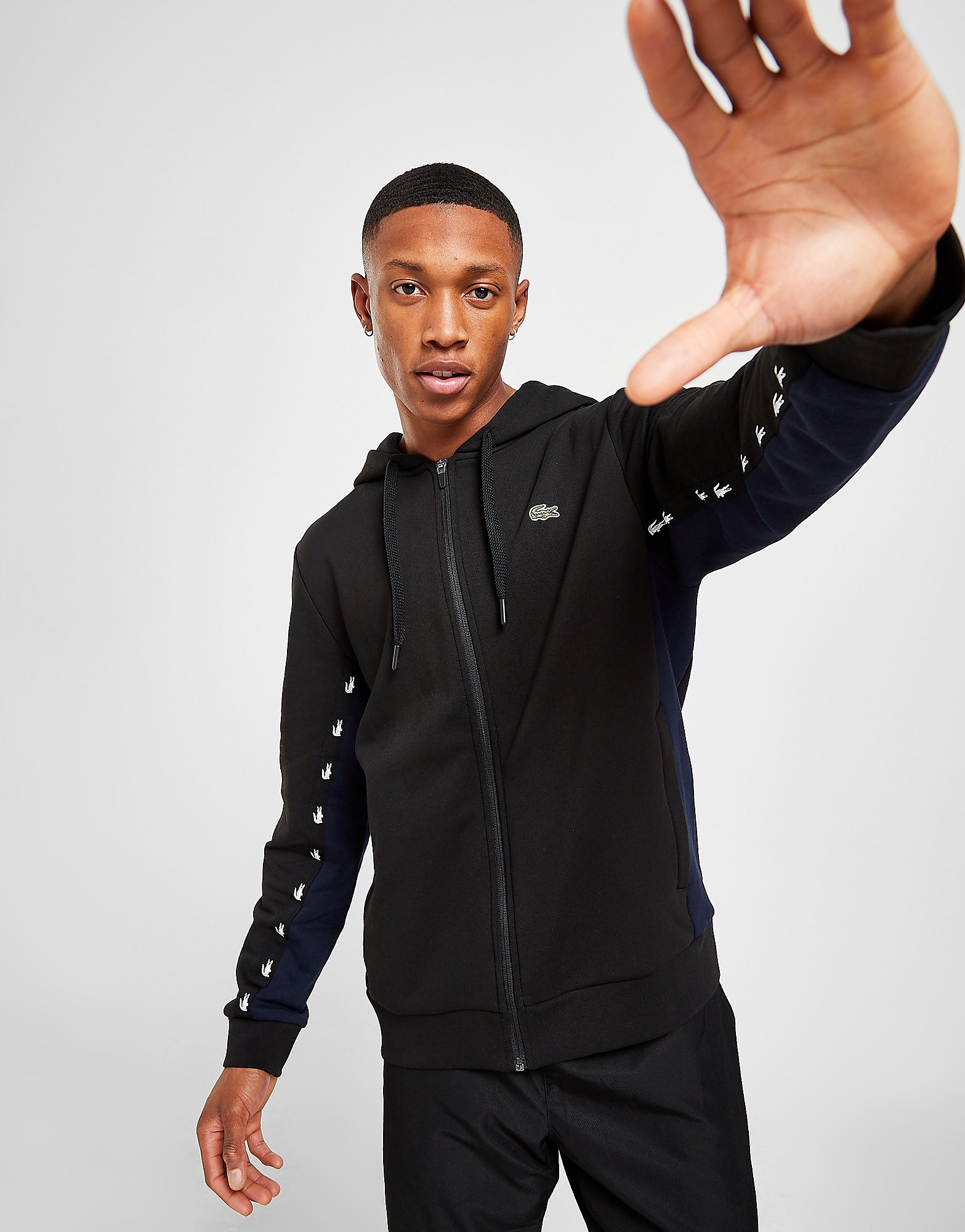 

Lacoste Croc Tape Hoodie - Black/Navy - Mens, Black/Navy