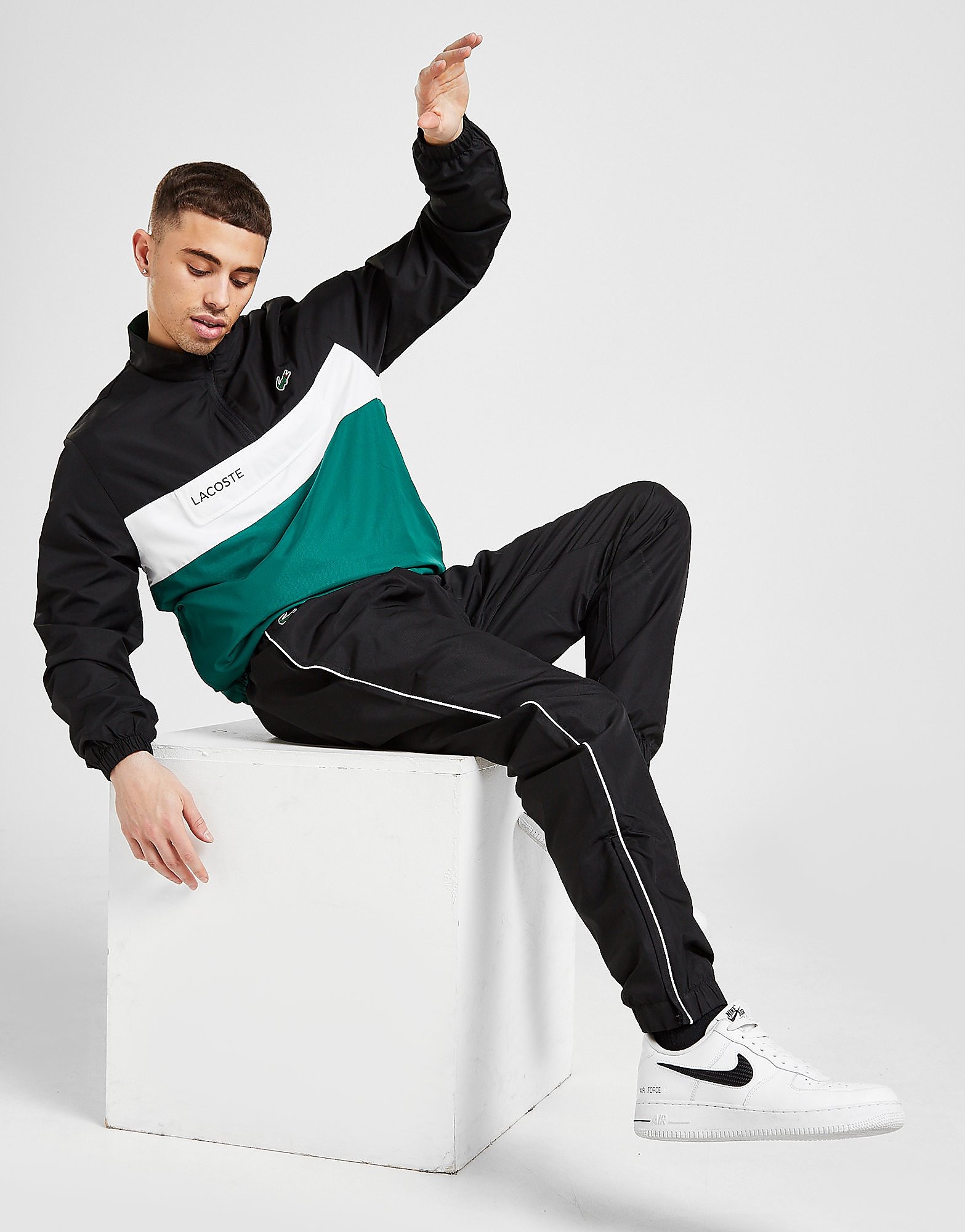 

Lacoste Tri Block Tracksuit - Black - Mens, Black