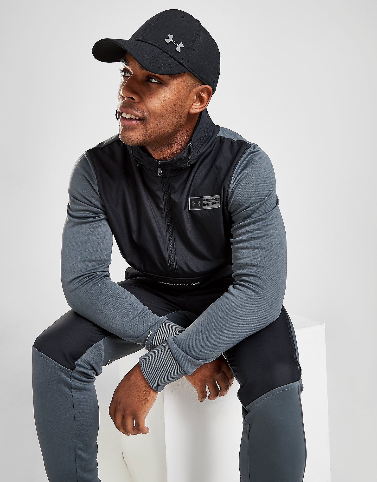 

Under Armour UA Armour Fleece Storm Max 1/2 Zip Hoodie - Only at JD - Grey/Black - Mens, Grey/Black