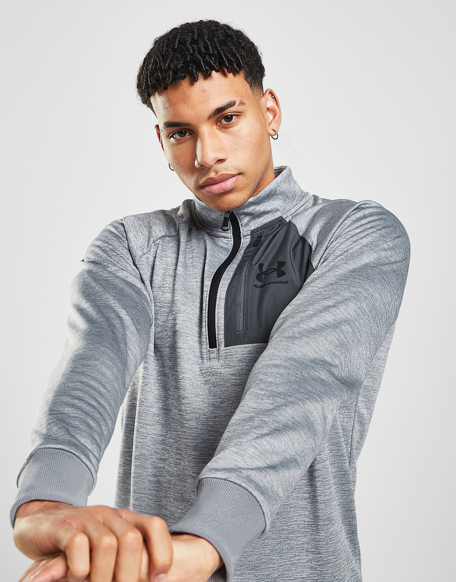 

Under Armour UA Armour Fleece 1/2 Zip Track Top - Only at JD - Grey - Mens, Grey