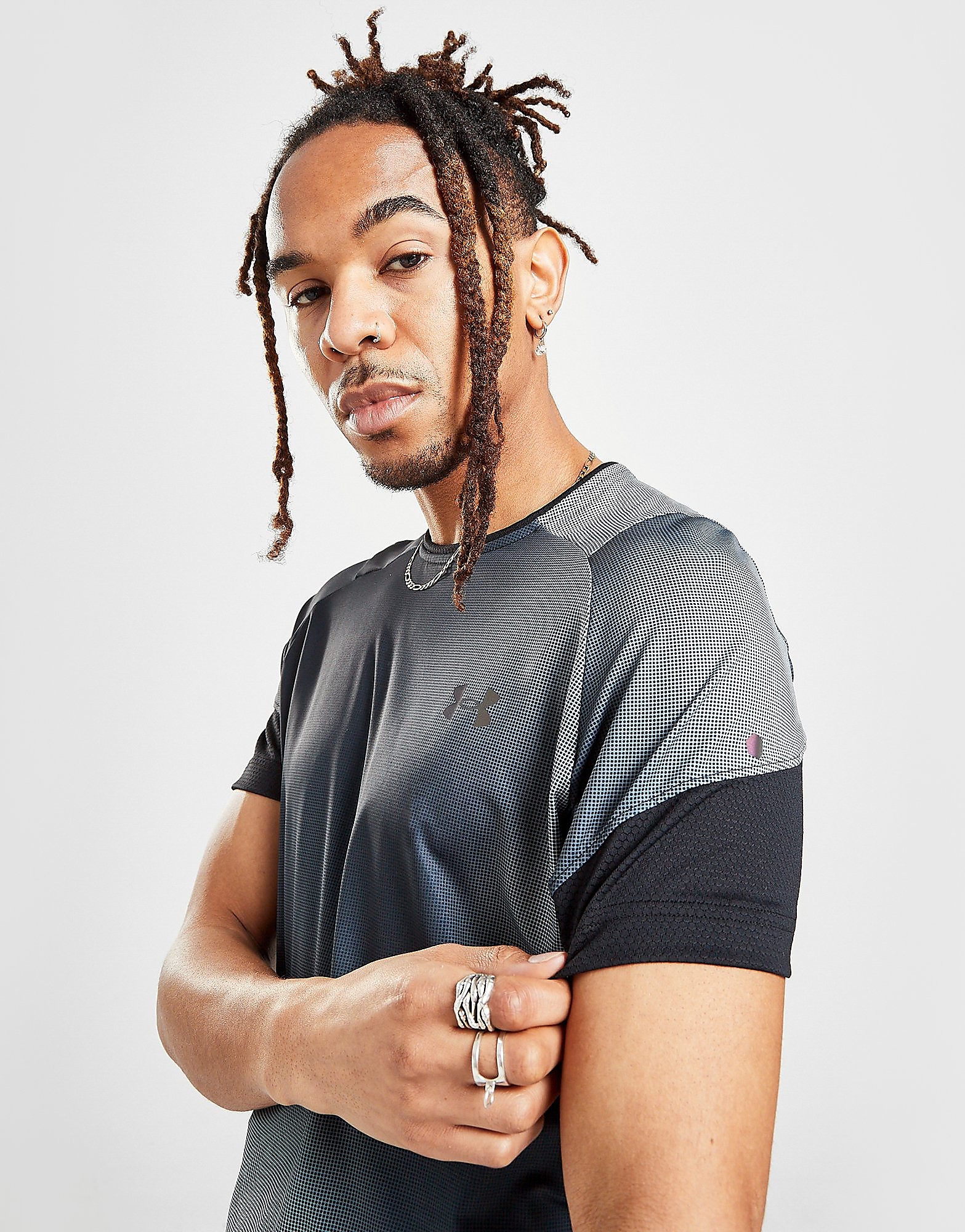 

Under Armour HeatGear Rush Fade T-Shirt - Black - Mens, Black