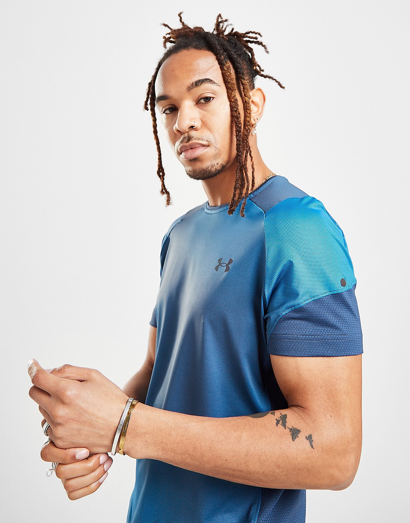 

Under Armour HeatGear Rush Fade T-Shirt - Blue Circuit - Mens, Blue Circuit