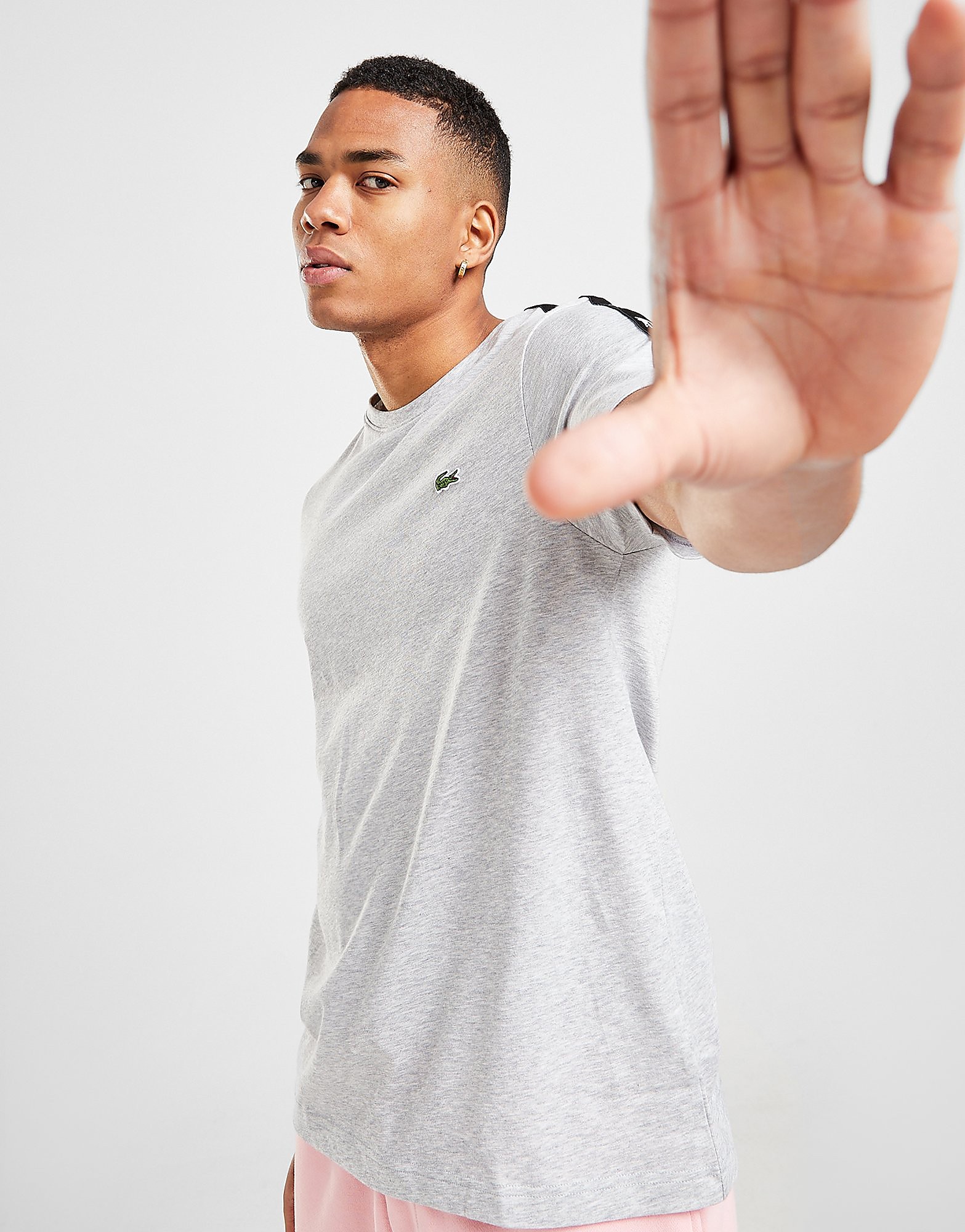 

Lacoste Croc Tape T-Shirt - Grey - Mens, Grey