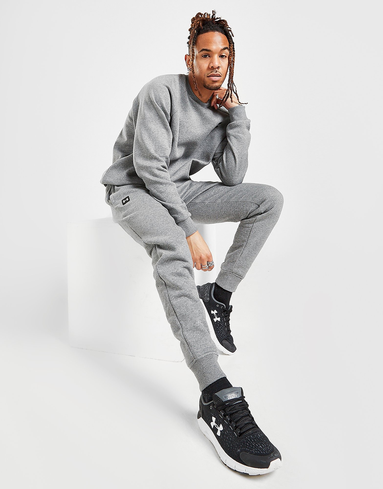 

Under Armour Rival Fleece Joggers - Pitch Gray Light Heather - Mens, Pitch Gray Light Heather