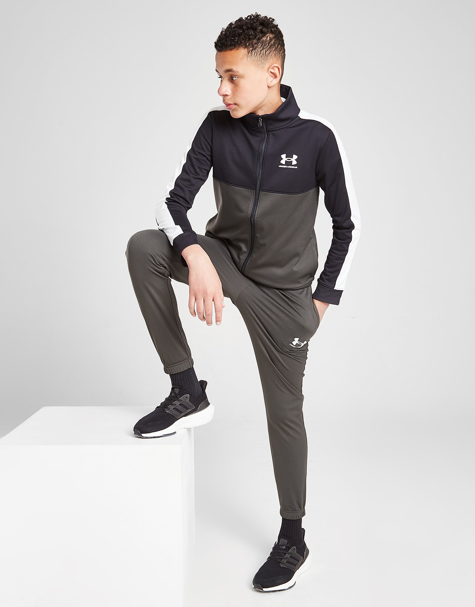 

Under Armour Poly Colour Block Tracksuit Junior - Only at JD - Green - Kids, Green