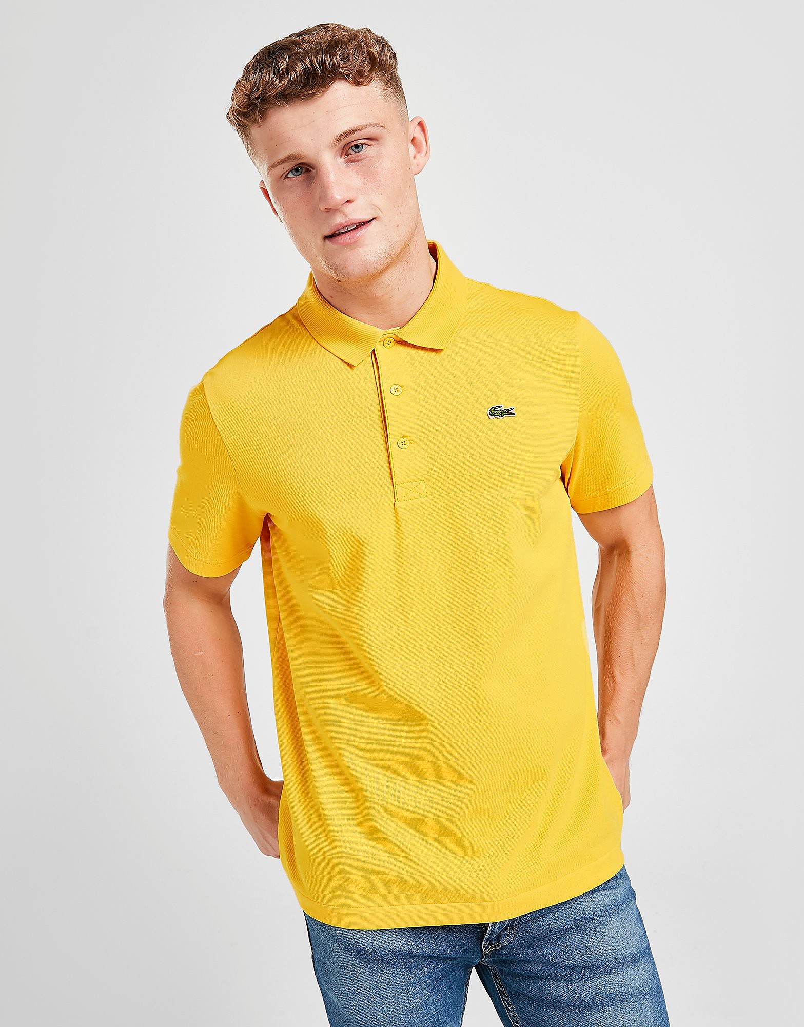 

Lacoste Alligator Short Sleeve Polo Shirt - Yellow - Mens, Yellow