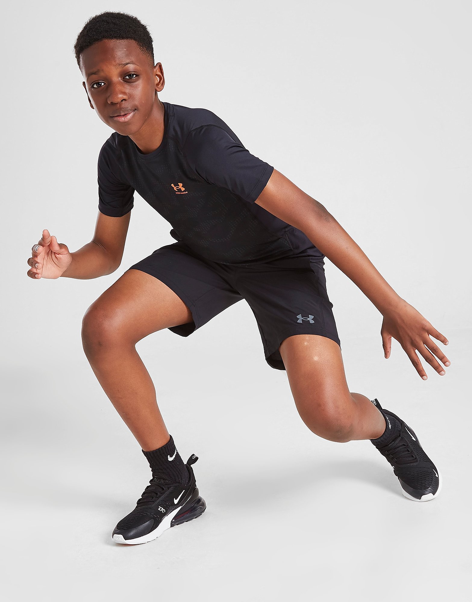 Under Armour Camo All Over Print T-Shirt Junior - Only at JD - Black - Kids, Black