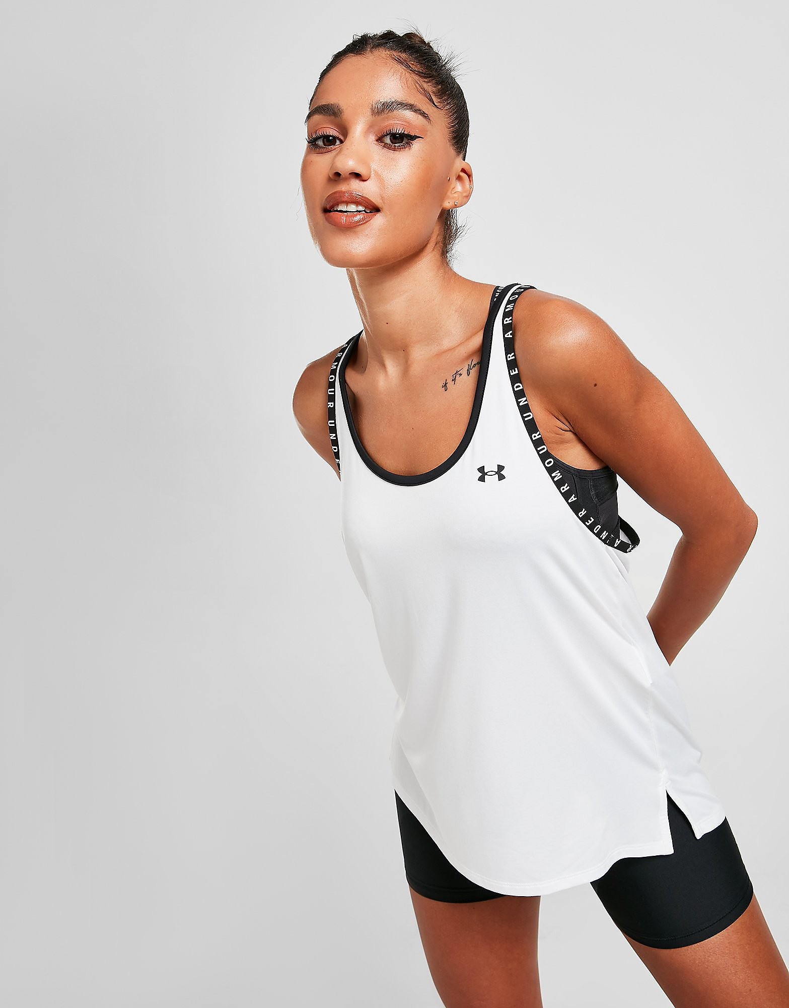 

Under Armour Knockout Tank Top - White - Womens, White