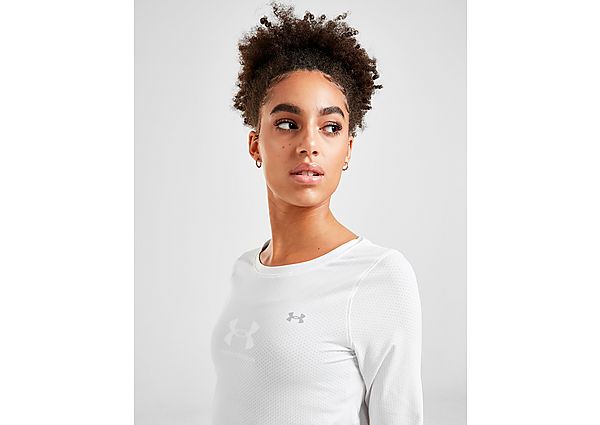 Under Armour T-shirt HeatGear Armour Longues manches Femme - White, White