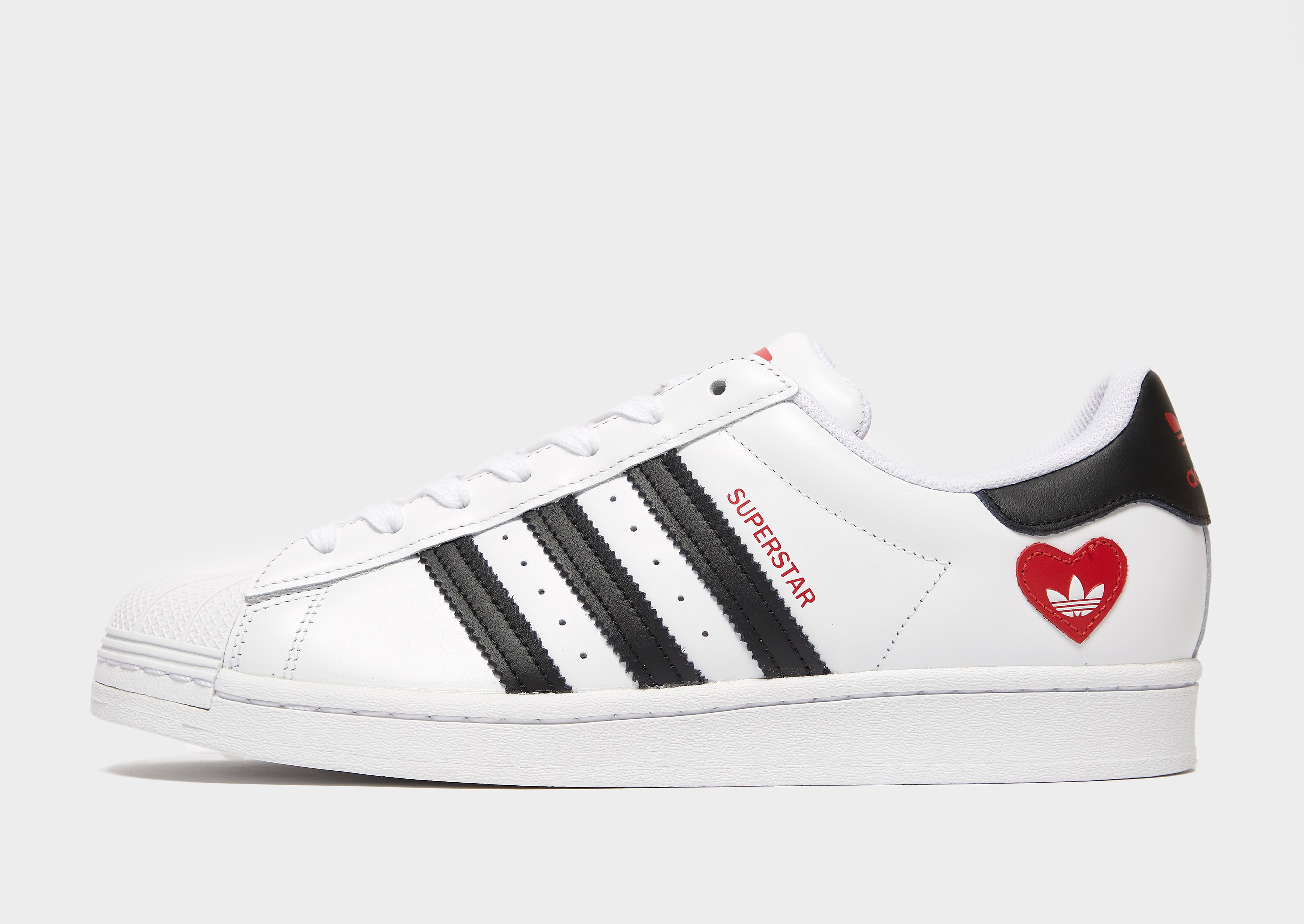 

adidas Originals Superstar - Cloud White / Core Black / Scarlet - Womens, Cloud White / Core Black / Scarlet