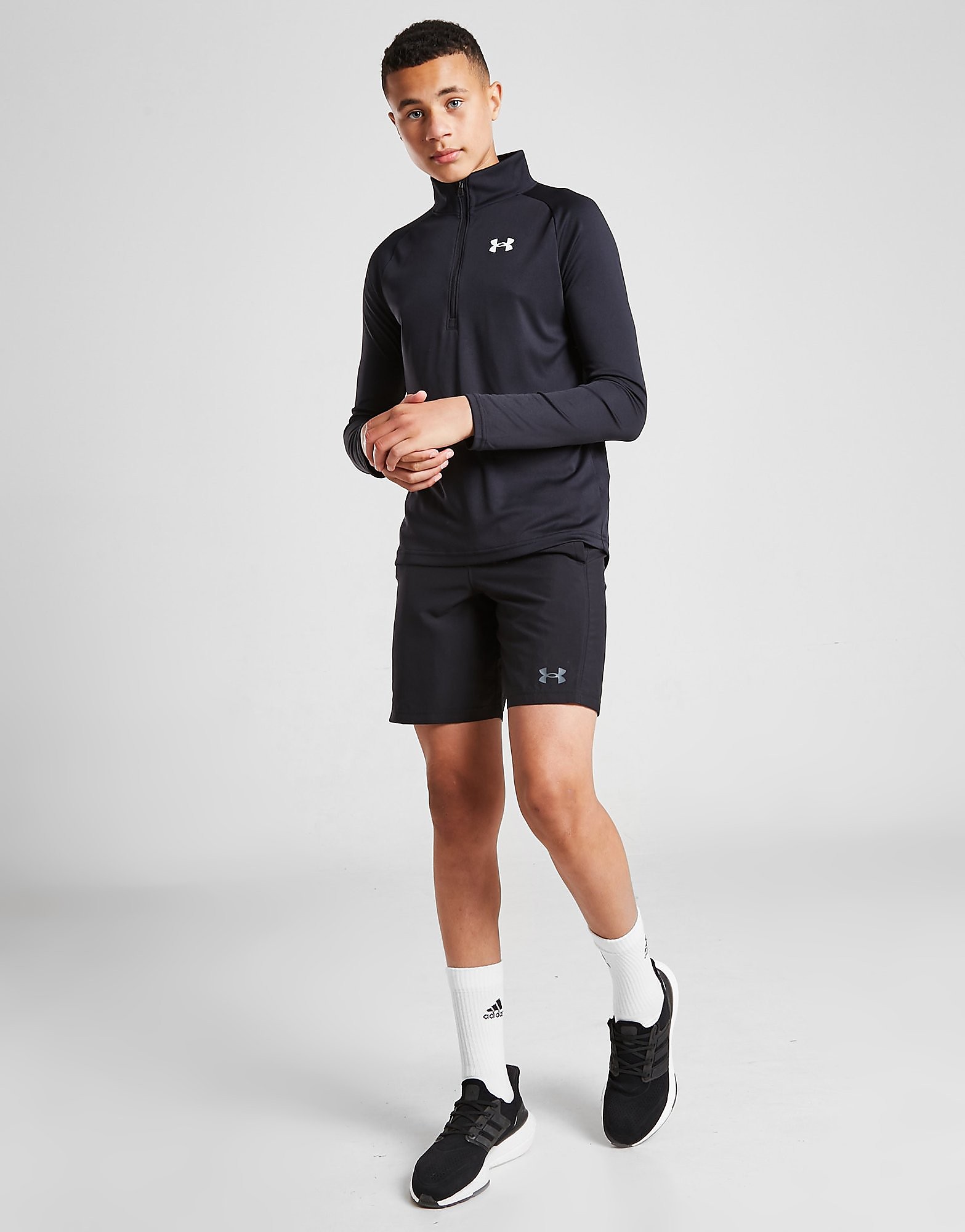 

Under Armour Tech 2.0 1/2 Zip Top Junior - Black - Kids, Black