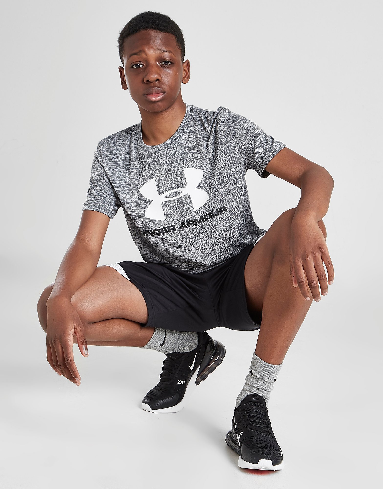 

Under Armour Sportstyle Poly T-Shirt Junior - Only at JD - Grey - Kids, Grey