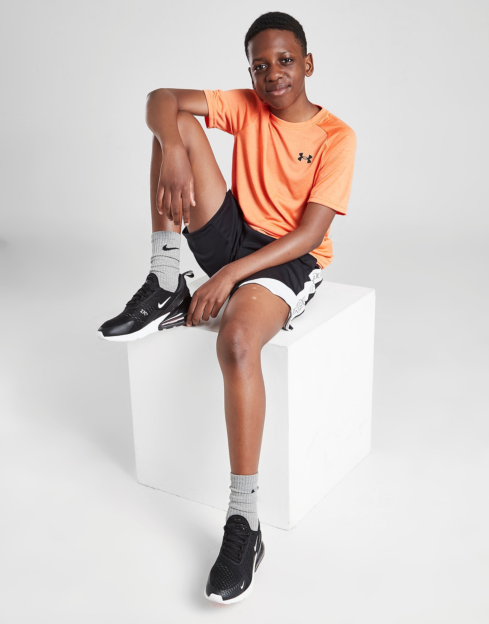 

Under Armour Tech 2.0 Sportstyle T-Shirt Junior - Only at JD - Orange - Kids, Orange
