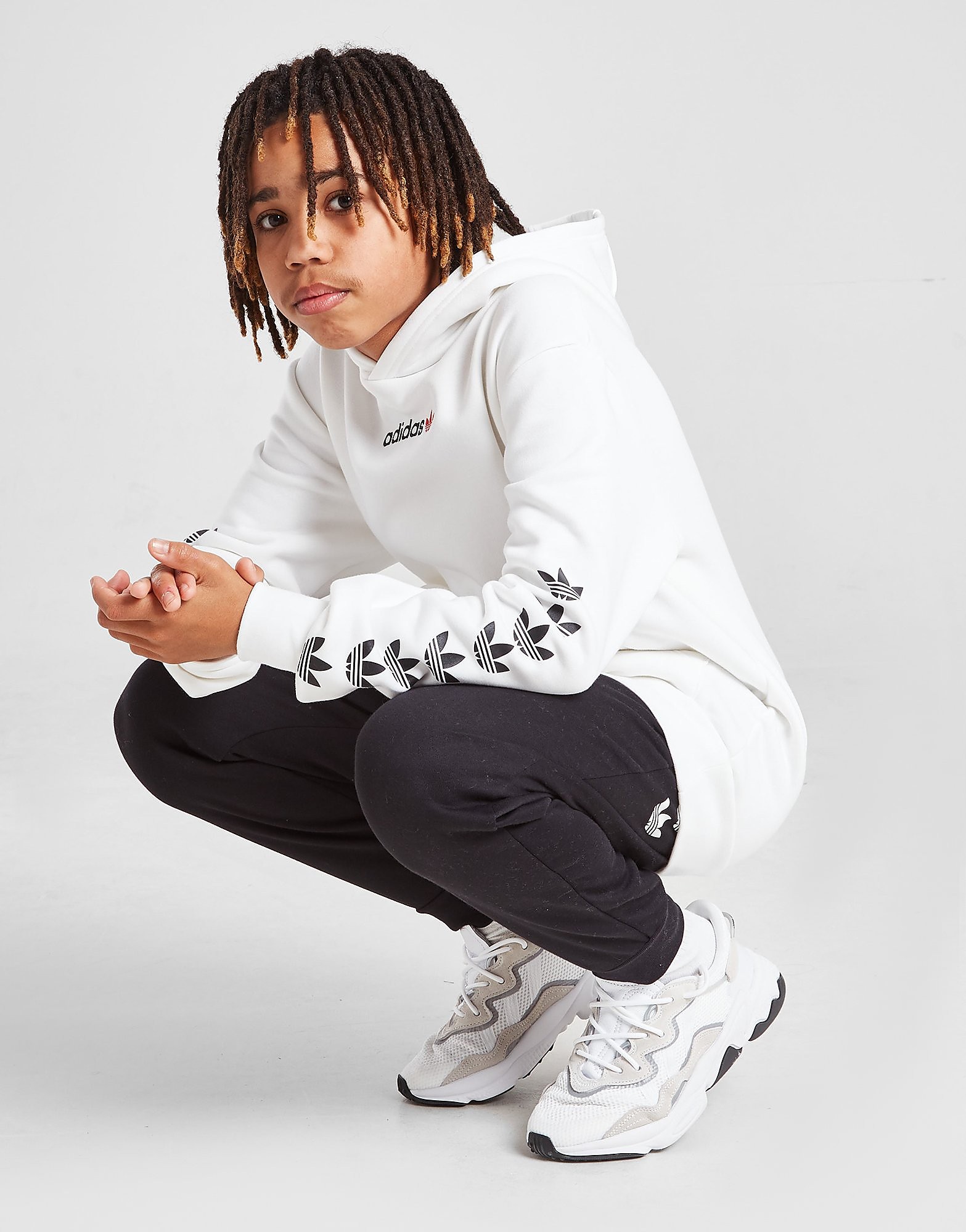 

adidas Originals Repeat Trefoil Hoodie Junior - Only at JD - White - Kids, White