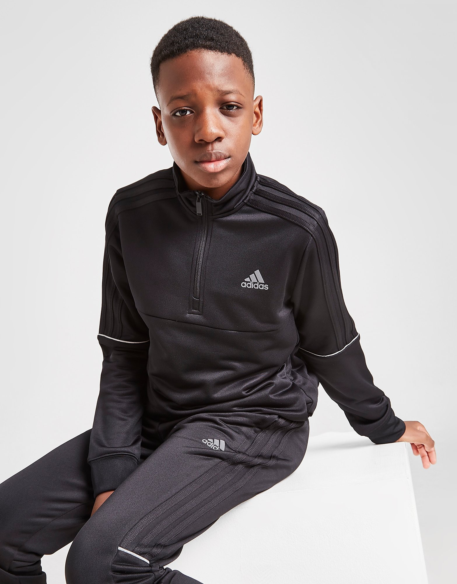 

adidas Match 1/2 Zip Football Track Top Junior - Black - Kids, Black