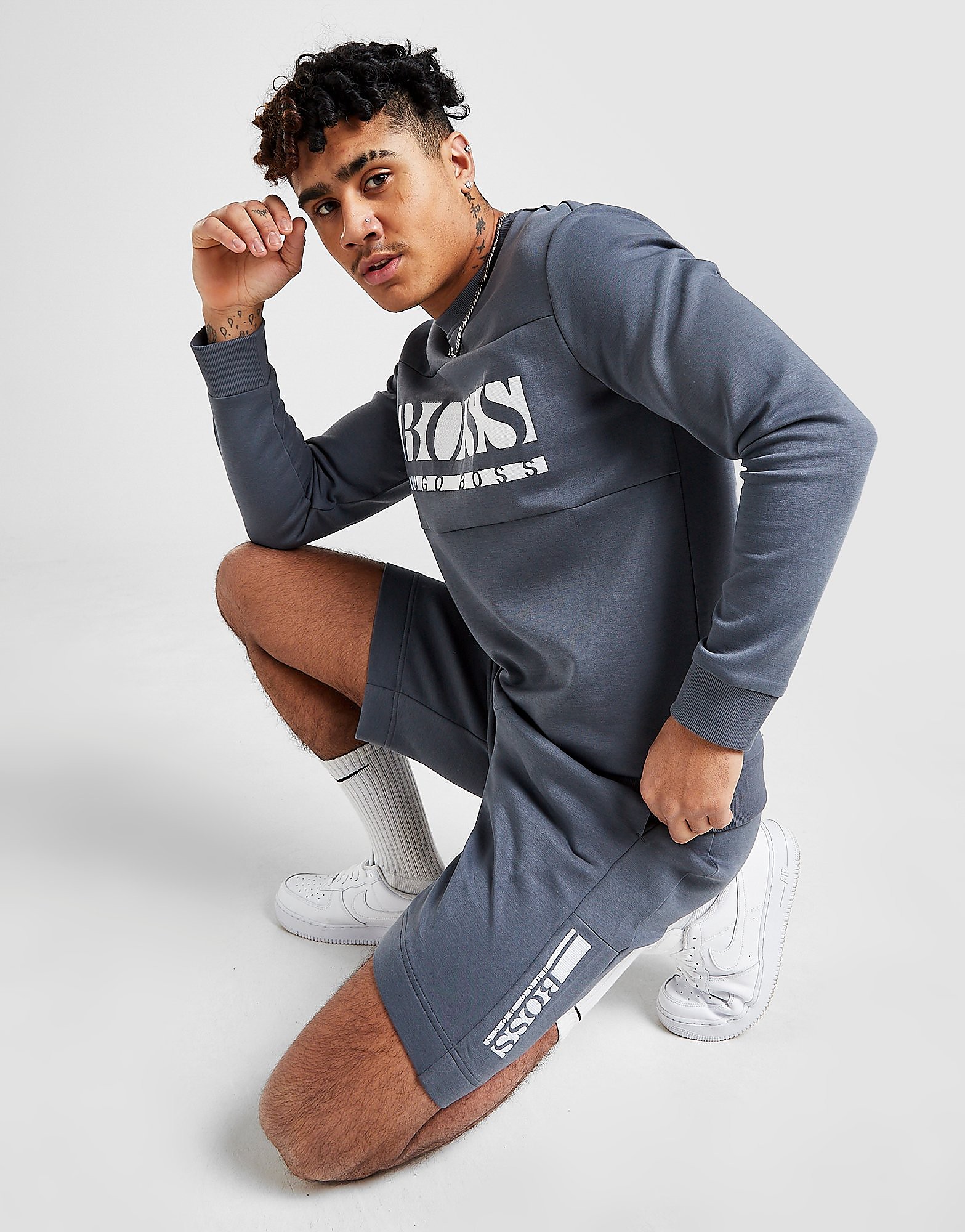 

BOSS Headlo Vertical Box Shorts - Only at JD - Grey - Mens, Grey
