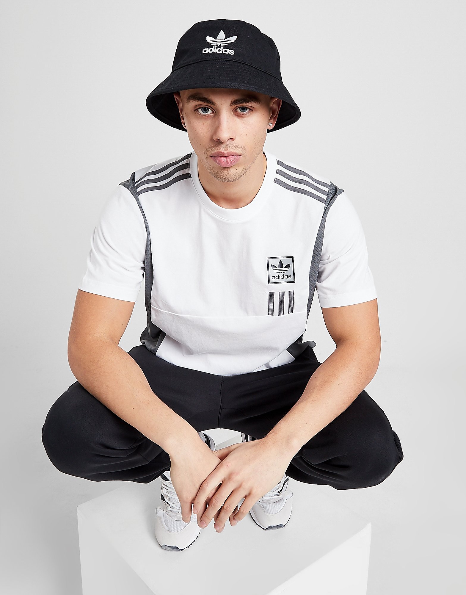 

adidas Originals ID96 T-Shirt - Only at JD - WHITE/Grey - Mens, WHITE/Grey