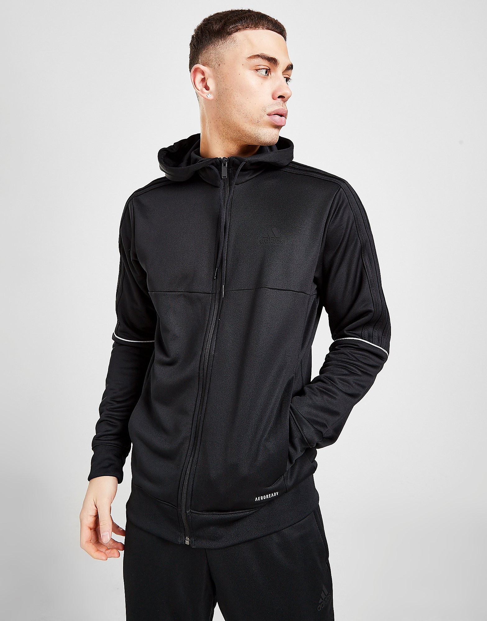 

adidas Match Full Zip Football Hoodie - Only at JD - Black - Mens, Black