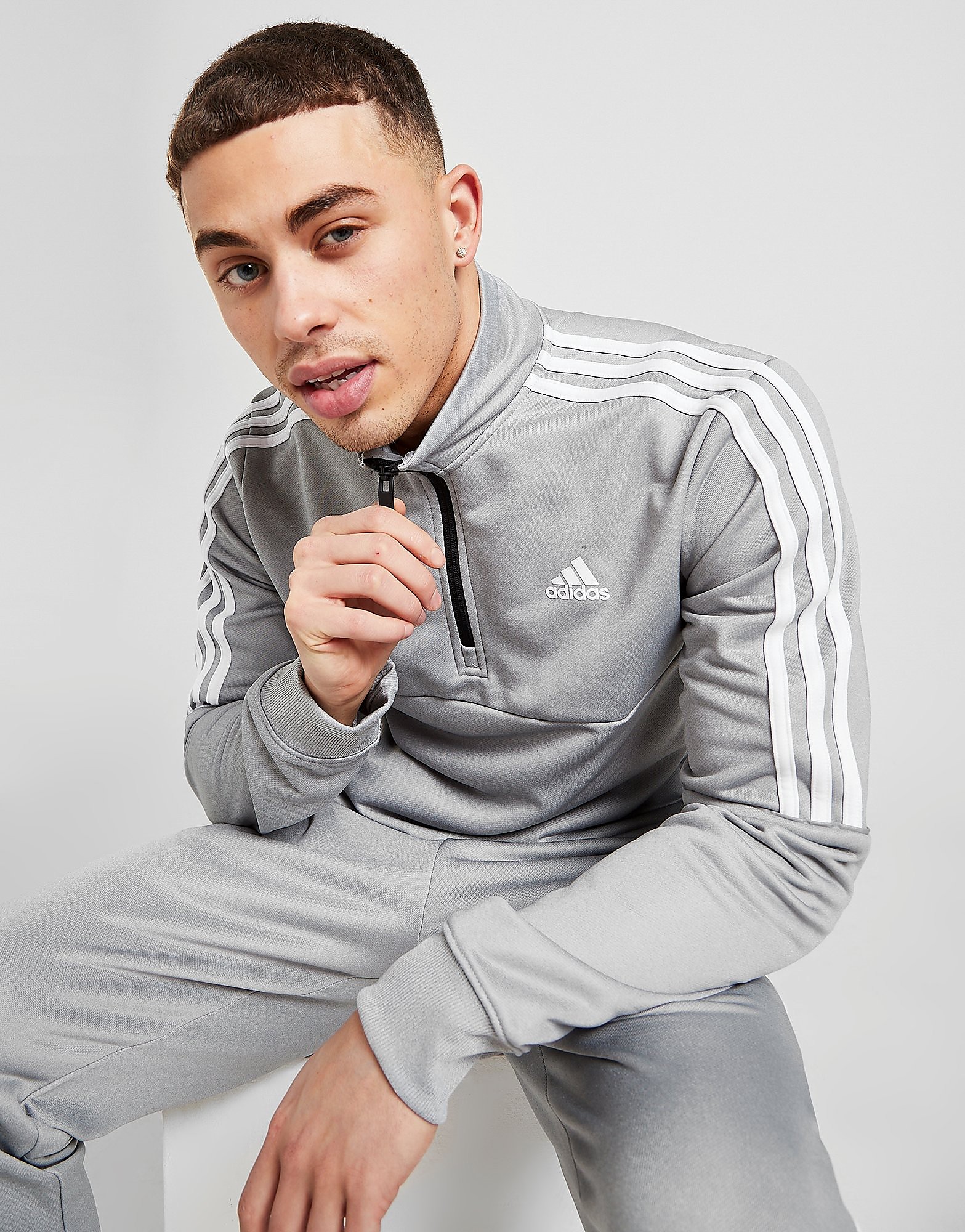 

adidas Match 1/2 Zip Football Track Top - Only at JD - Grey - Mens, Grey